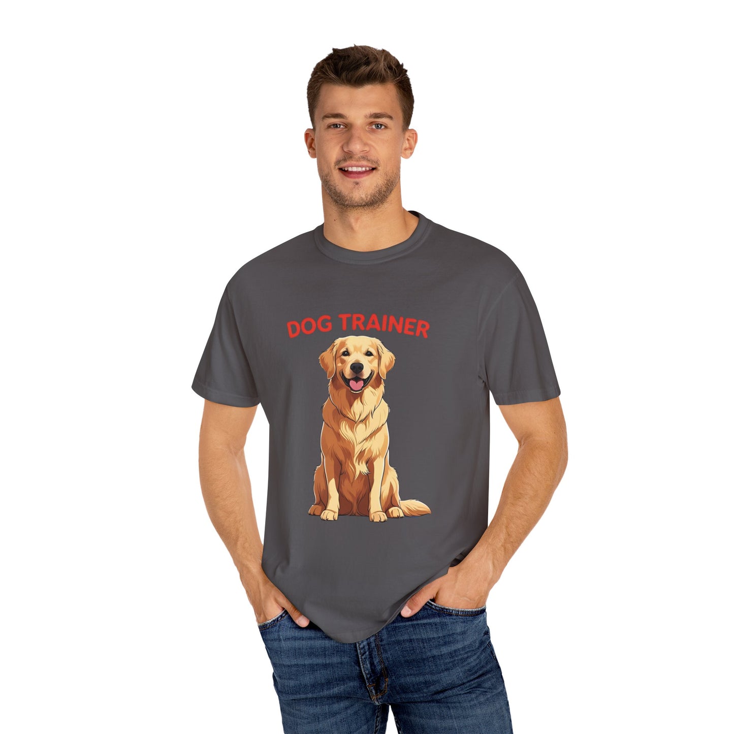 Dog Trainer Unisex Garment-Dyed T-Shirt | Perfect Gift for Dog Lovers, Pet Owners, Trainers, Birthdays, and Everyday Use