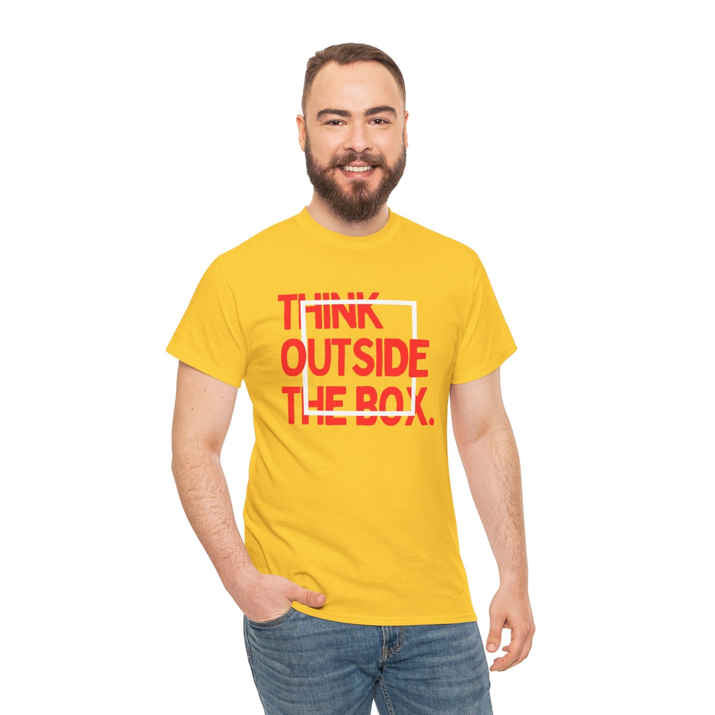 Creative Thinking Unisex Cotton Tee - Thin Out of Box, Inspirational Shirt, Motivational Gifts, Trendy Top for All Occasions, Perfect for Dreamers