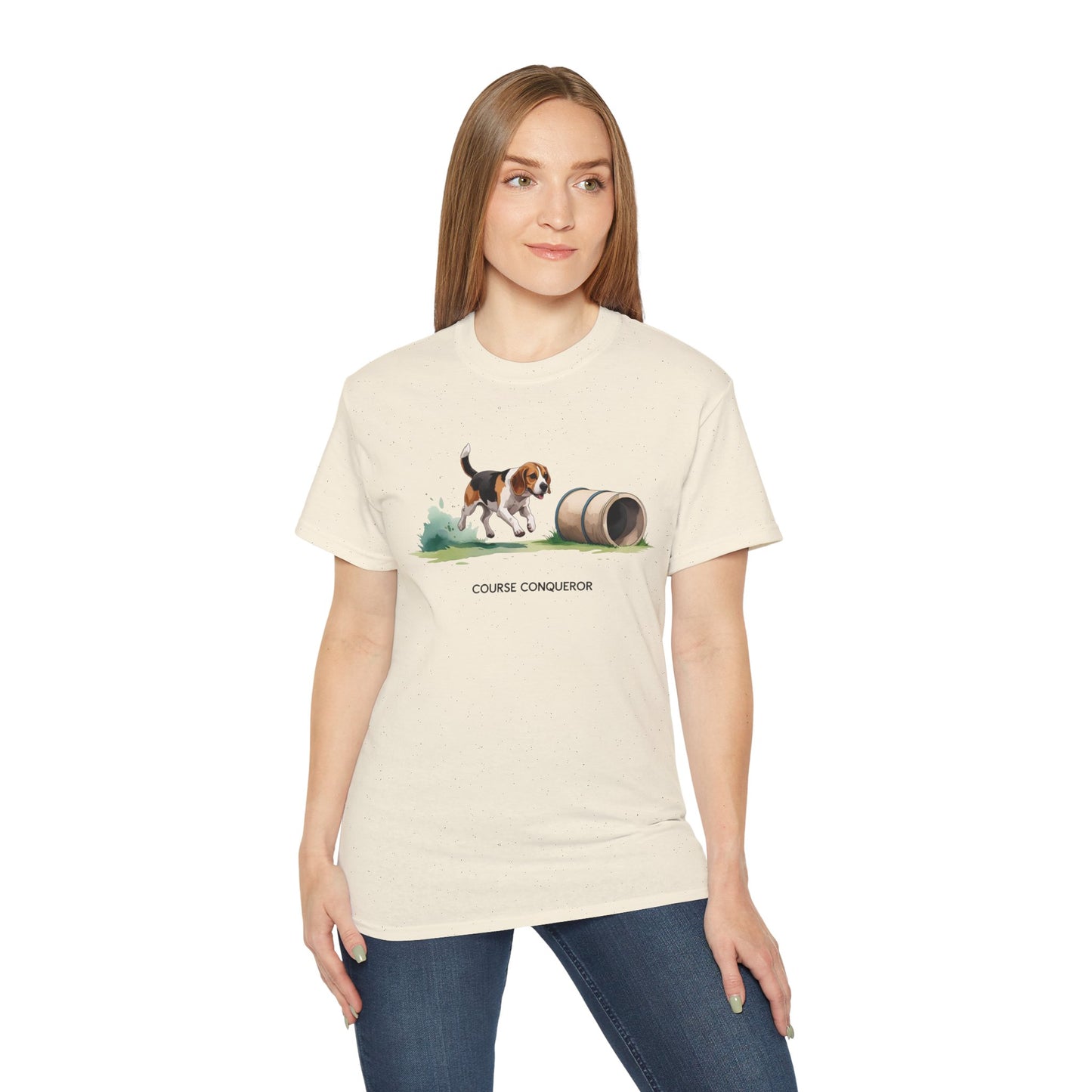 Dog Agility Tee - Course Conqueror | Beagle Graphic T-Shirt, Pet Enthusiast Gift, Animal Lover Apparel, Wearable Art for Dog Lovers