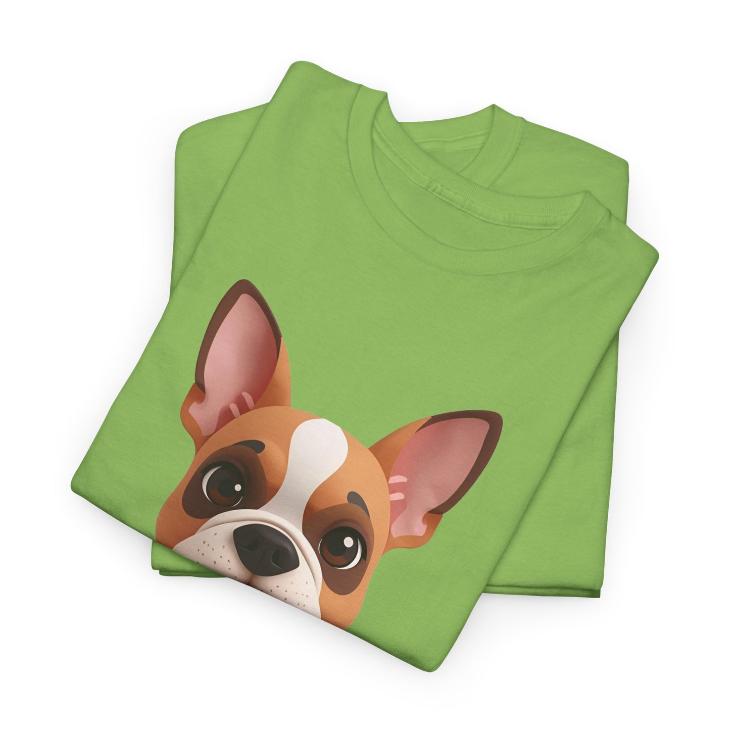 Cute 3D French Bulldog T-Shirt Unisex Heavy Cotton Tee, Dog Lover Gift