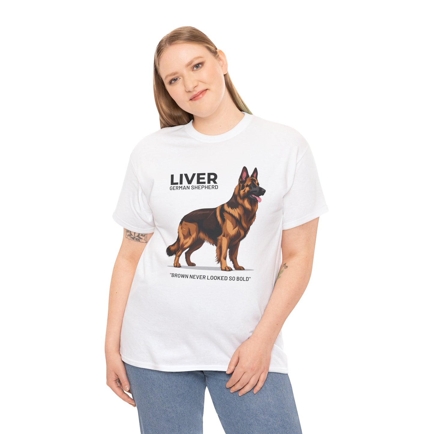 Liver German Shepherd Lover Tee - Brown Never Looked So Bold | Dog Owner Gift, Pet Parent Shirt, Animal Lover Apparel