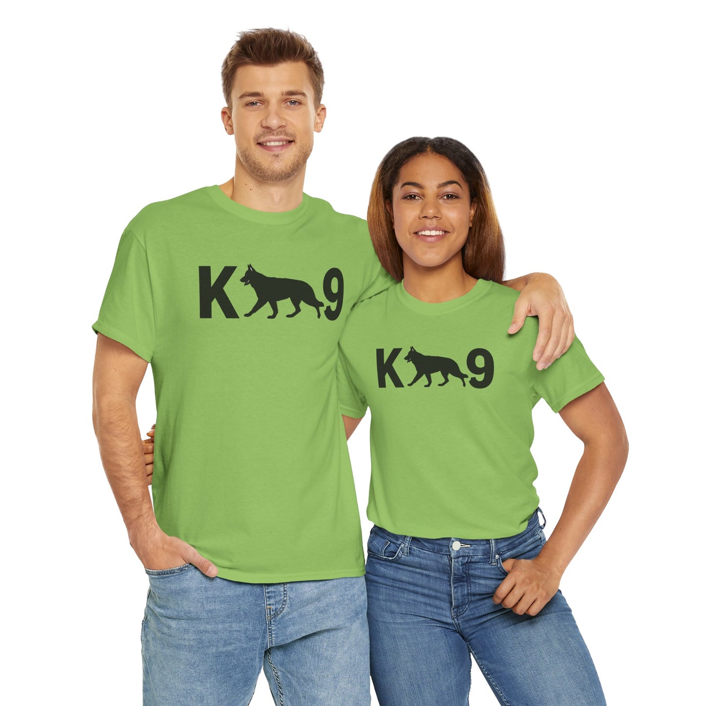 Black German Shepherd K9 Unisex Heavy Cotton Tee - Perfect for Dog Lovers, Pet Owners