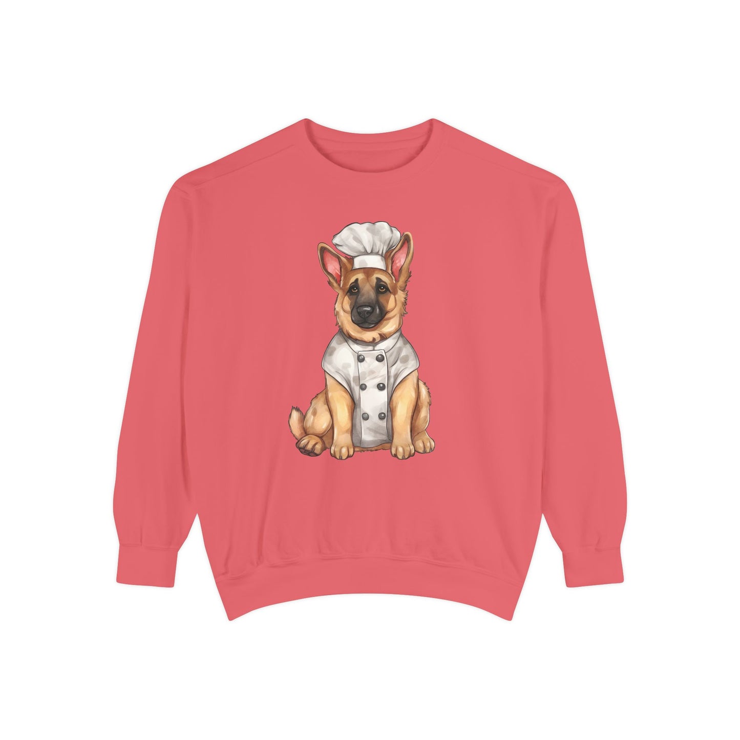 Chef German Shepherd Unisex Garment-Dyed Sweatshirt - Cute Dog Lover Gift