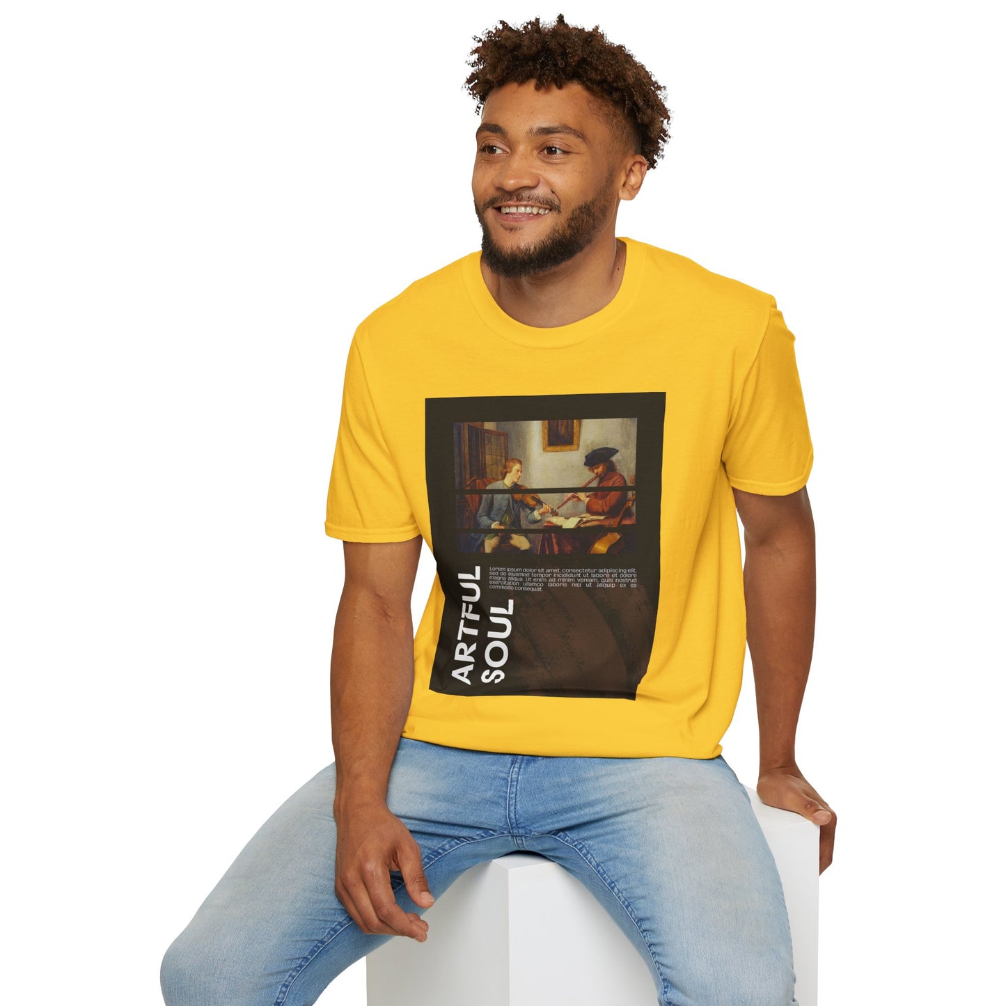 Artful Soul Unisex Softstyle T-Shirt, Artistic Tee, Gift for Art Lovers, Casual Wear, Creative Fashion, Art Enthusiast Shirt