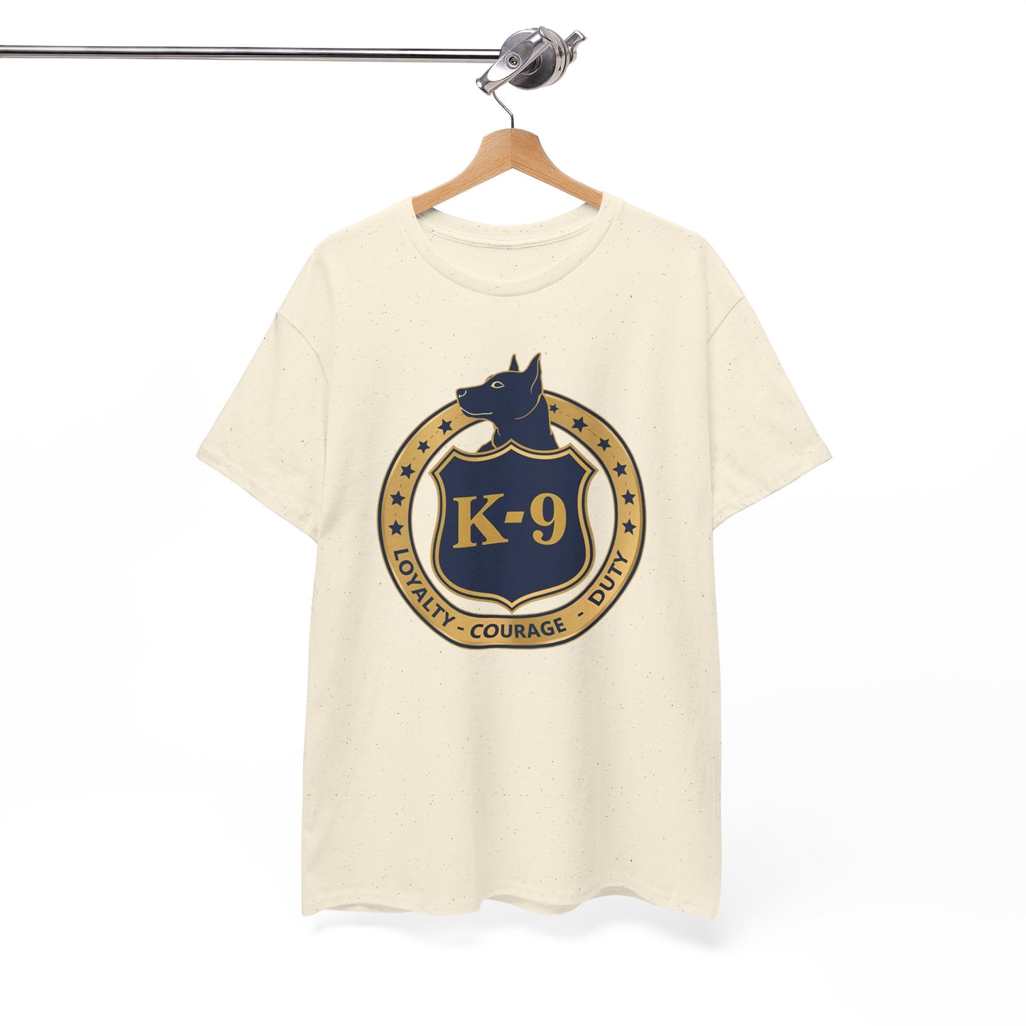 K-9 Police Unisex Heavy Cotton Tee - Loyalty Courage Duty | Dog Lover Gift, Law Enforcement Apparel, Dog Training Shirt