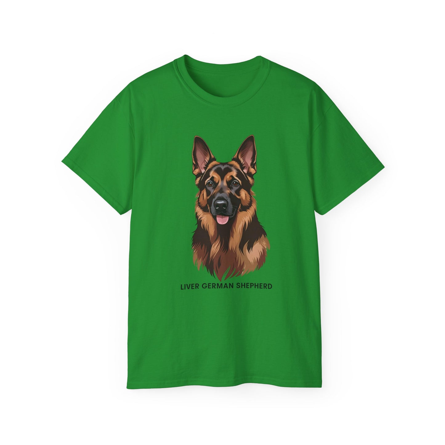 Liver German Shepherd Tee, Dog Lover Shirt, Pet Owner Gift, Animal Print T-Shirt, Unisex Graphic Tee, Birthday Present for Dog Lovers