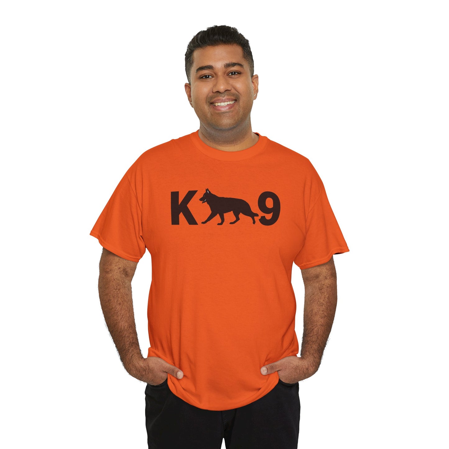 Black German Shepherd K9 Unisex Heavy Cotton Tee - Perfect for Dog Lovers, Pet Owners