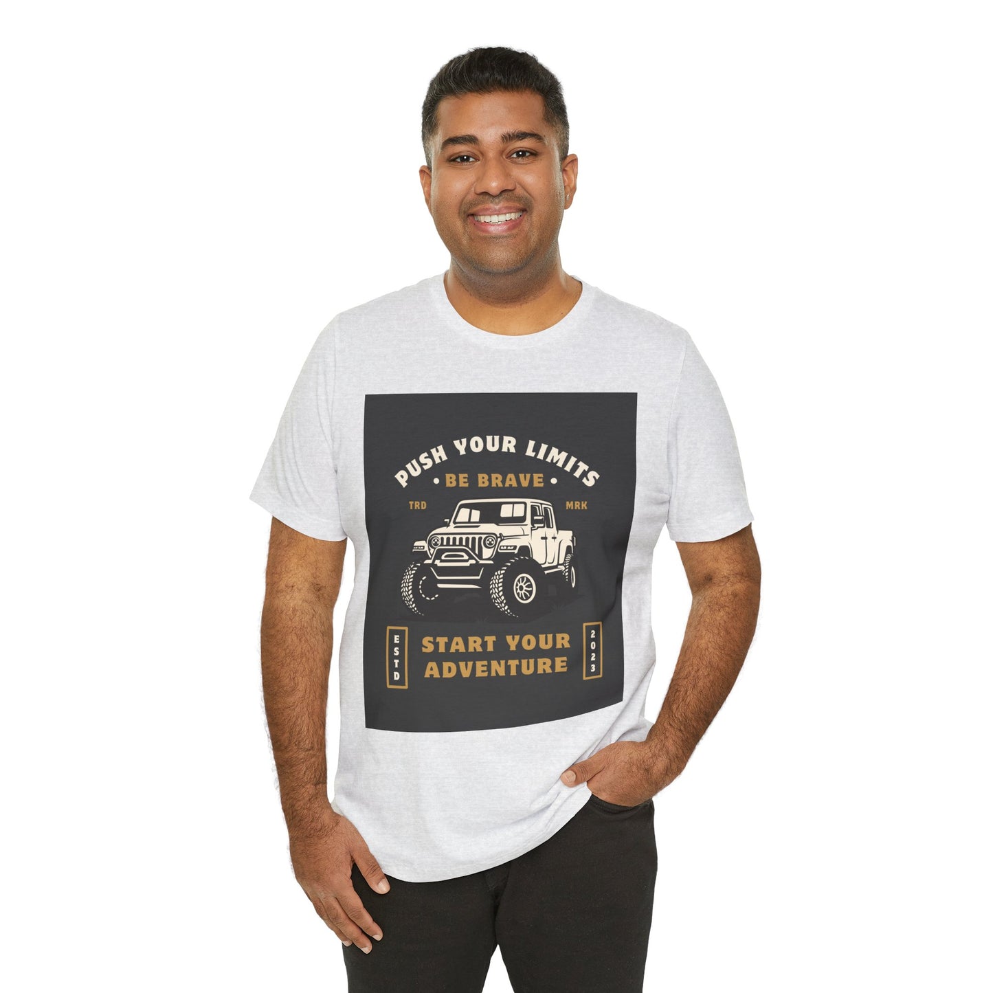 Push Your Limits Adventure-Inspiring Unisex Jersey Tee, Outdoor Shirt, Motivational T-Shirt, Gift for Adventurers, Hiking Apparel, Travel Tee