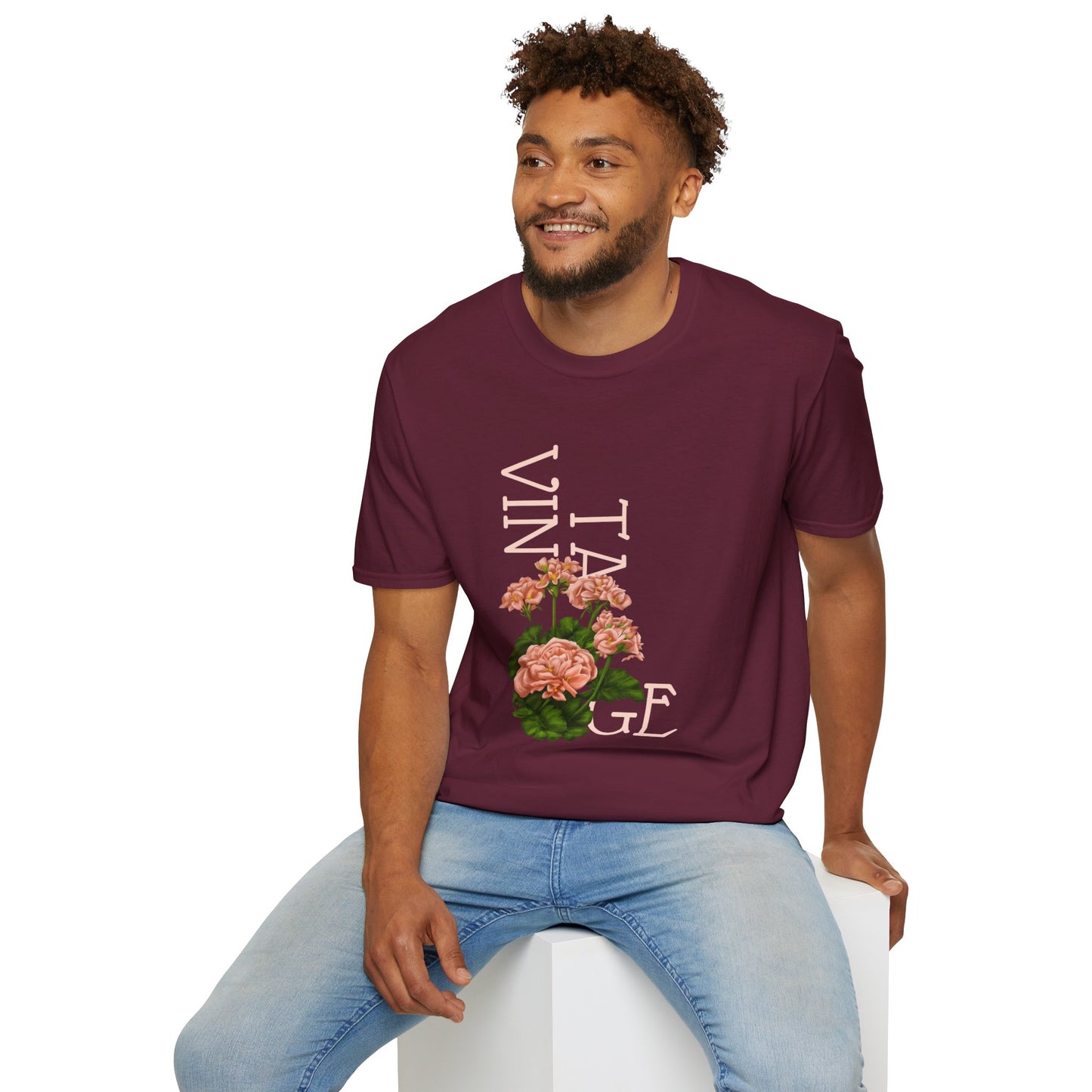 Vintage Floral Graphic Tee, Retro Flower Shirt, Unisex Casual T-Shirt, Gift for Plant Lovers, Summer Fashion