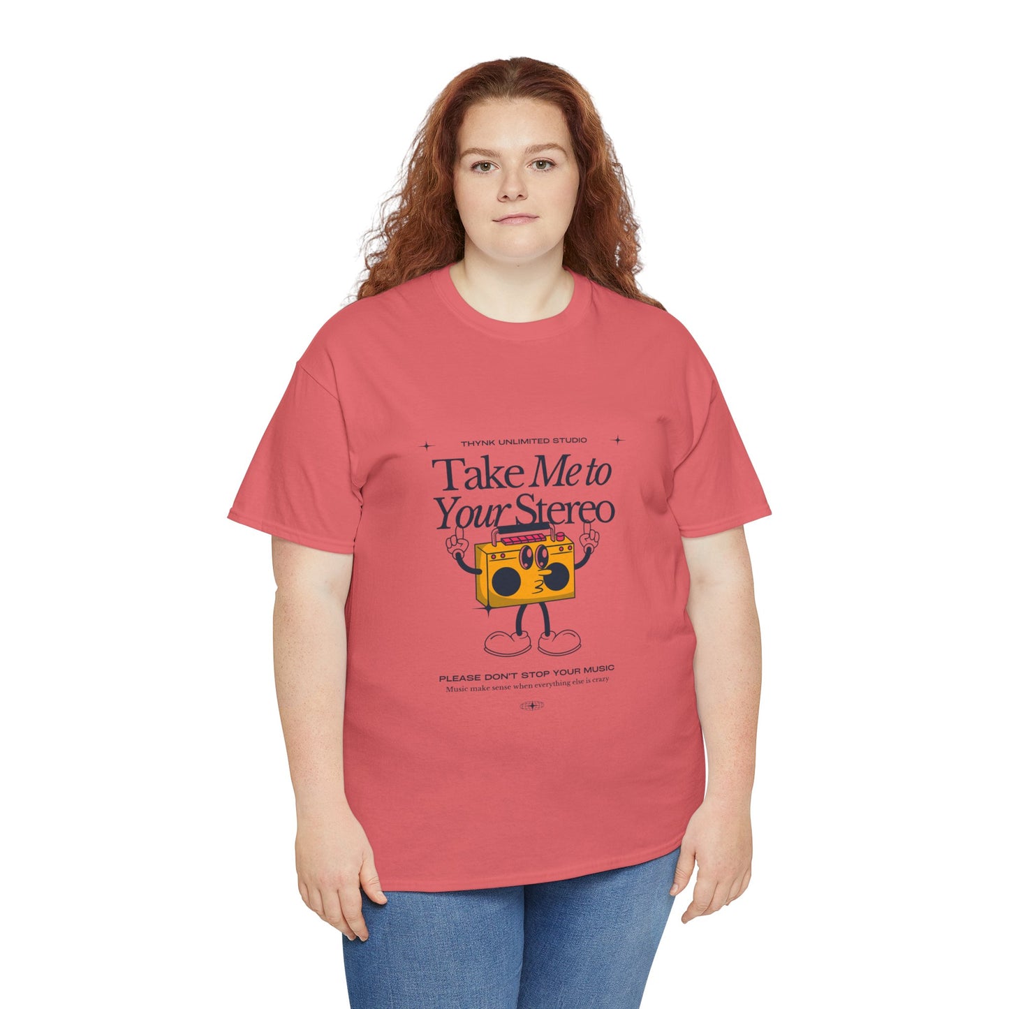 Retro Music Lover Tee - Take Me To Your Stereo, Vintage Style Shirt, Graphic T-Shirt, Unisex Cotton Top, Perfect Gift for Musicians, Summer Outfit