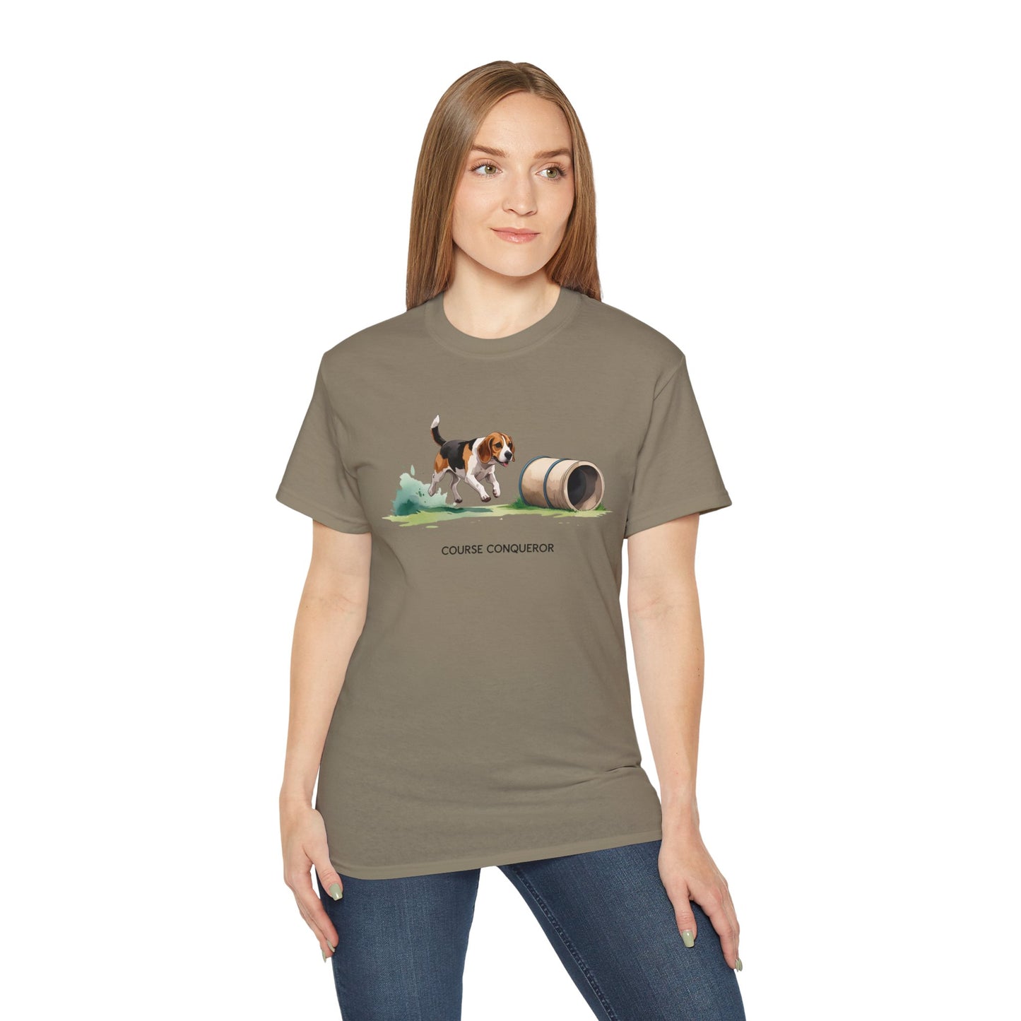 Dog Agility Tee - Course Conqueror | Beagle Graphic T-Shirt, Pet Enthusiast Gift, Animal Lover Apparel, Wearable Art for Dog Lovers