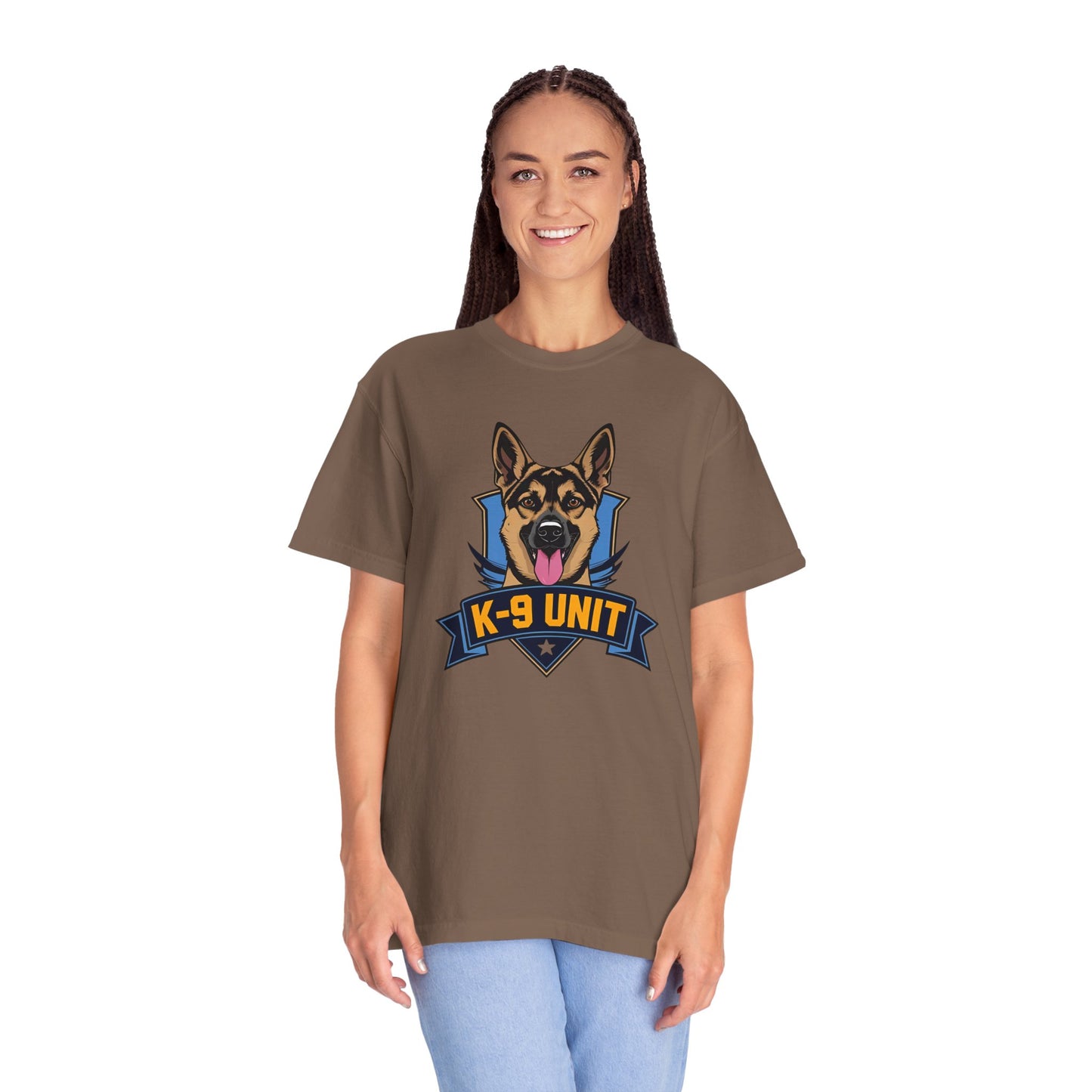 K-9 Unit Unisex Garment-Dyed T-shirt for Dog Lovers, Pet Owner Gift, Casual Wear