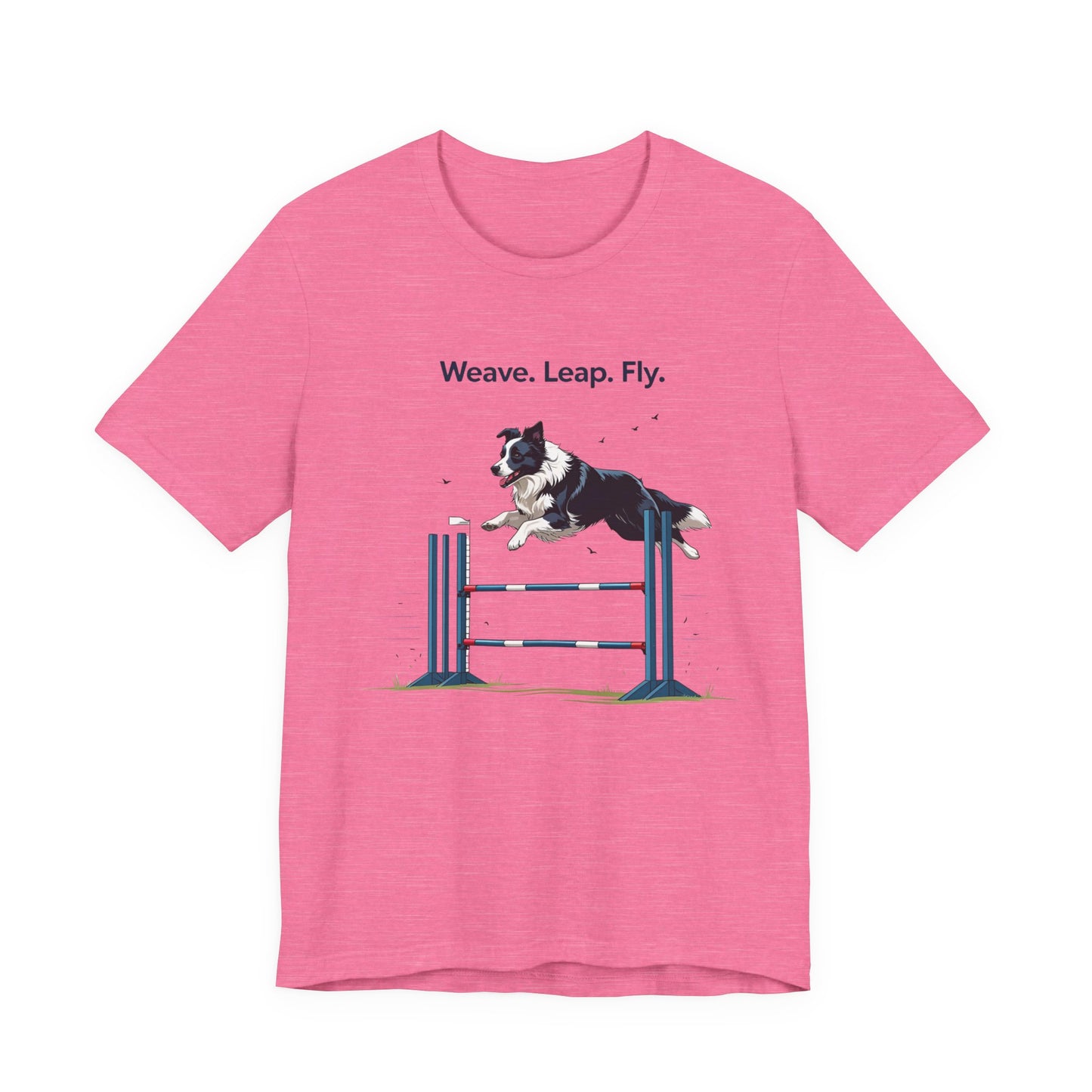 Dog Agility Spirit T-Shirt, Weave Leap Fly Tee, Gifts for Dog Lovers, Pet Enthusiasts, Animal Lovers T-Shirt, Casual Wear, Dog Show Gear