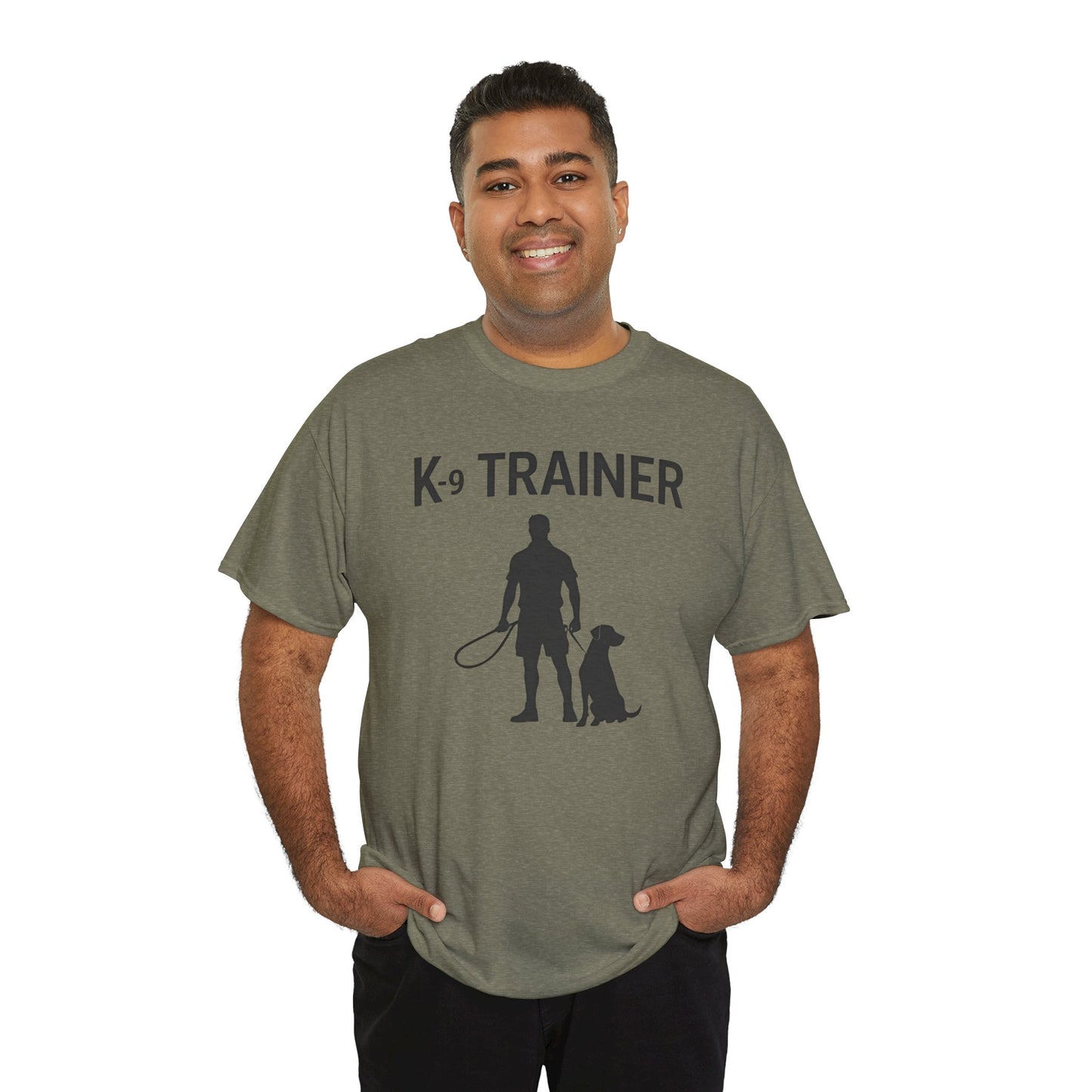 K-9 Trainer Heavy Cotton T-Shirt, Dog Owner Gift, Police Dog Shirt, Animal Enthusiast Apparel, Casual Style Tee