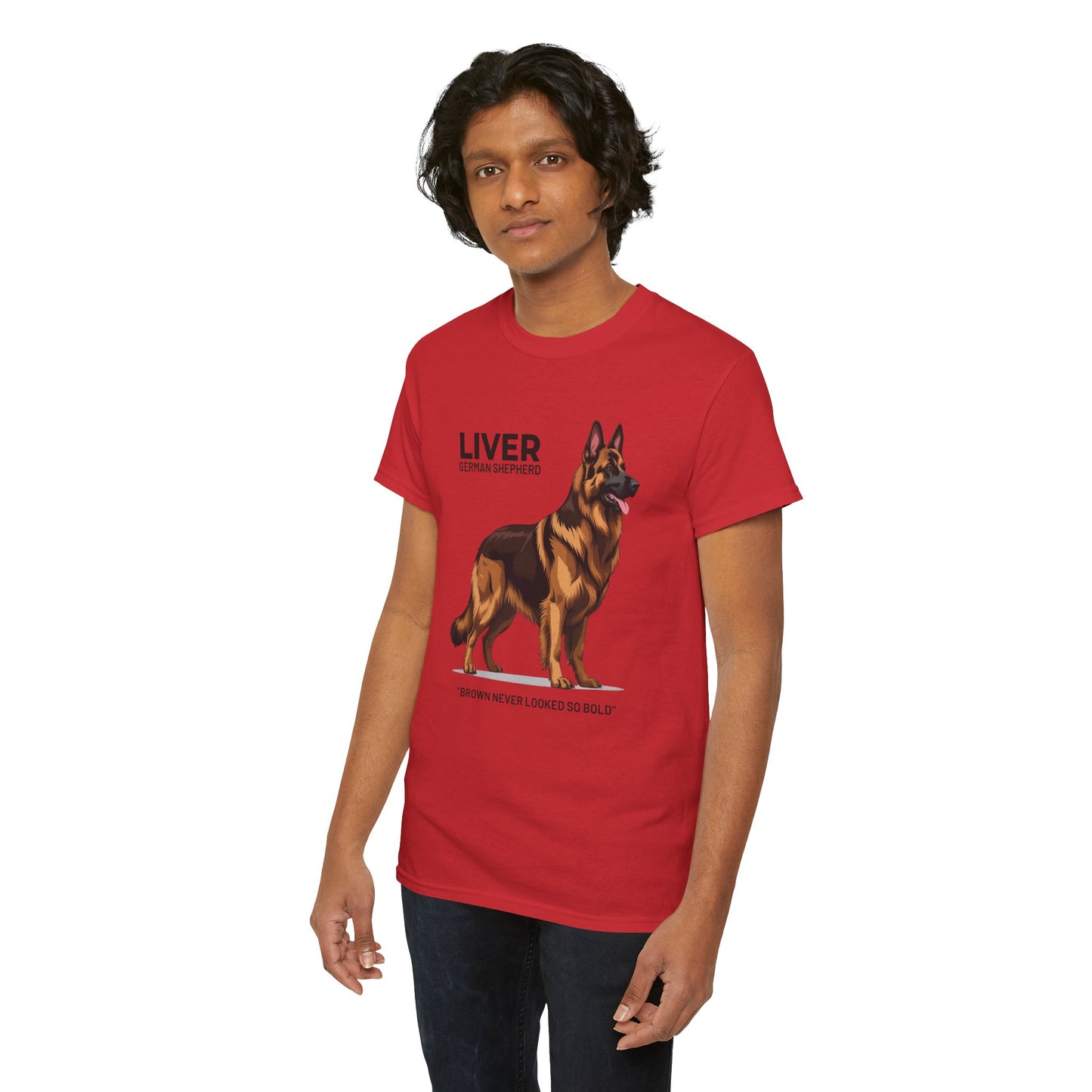 Liver German Shepherd Lover Tee - Brown Never Looked So Bold | Dog Owner Gift, Pet Parent Shirt, Animal Lover Apparel