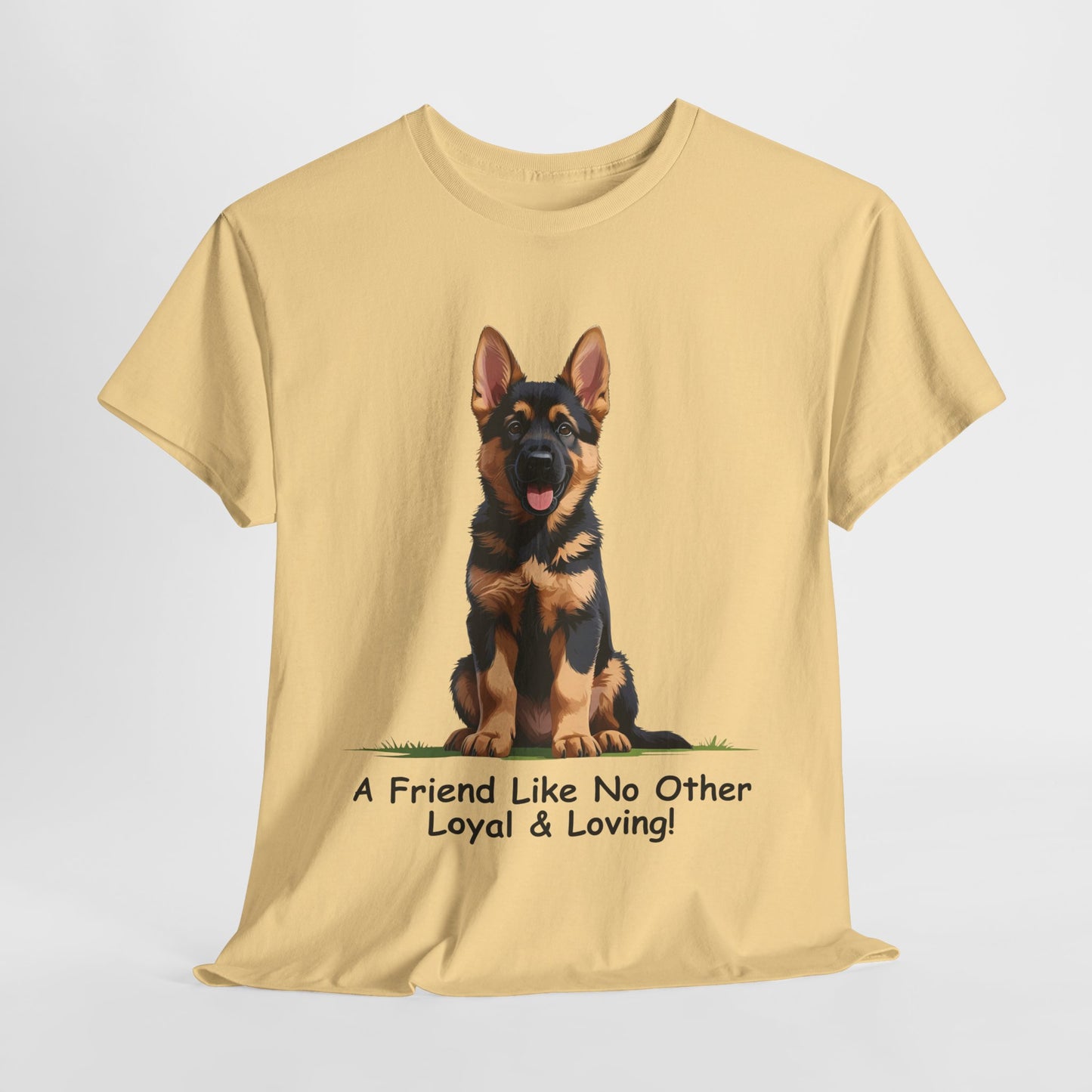 Adorable German Shepherd Puppy Lover Tee: A Friend Like No Other, Dog Owner Gift, Dog Mom Shirt, Gifts for Animal Lovers, Unisex Cotton T-shirt
