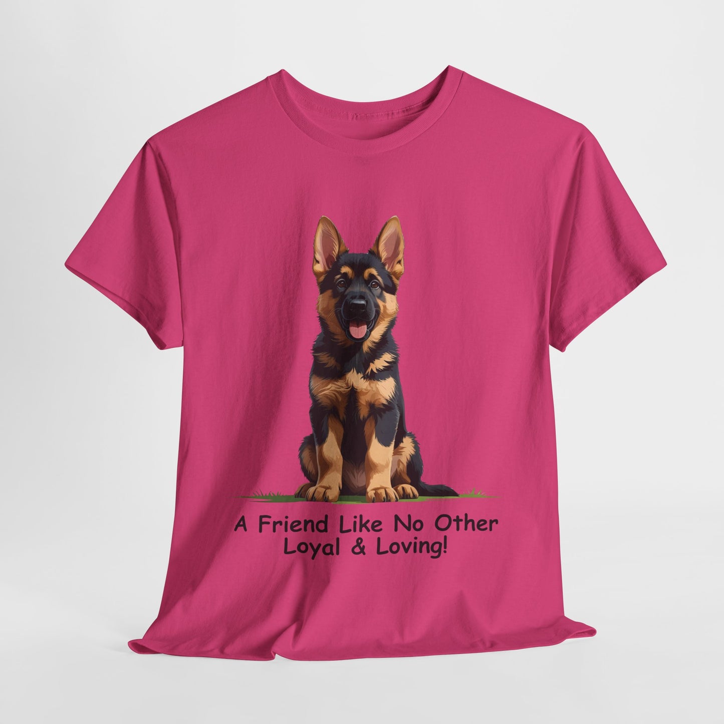 Adorable German Shepherd Puppy Lover Tee: A Friend Like No Other, Dog Owner Gift, Dog Mom Shirt, Gifts for Animal Lovers, Unisex Cotton T-shirt
