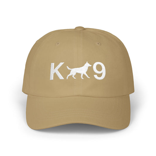 K9 Classic Embroidered Dad Cap, German Shepherd Hat, Unisex Adjustable Cap