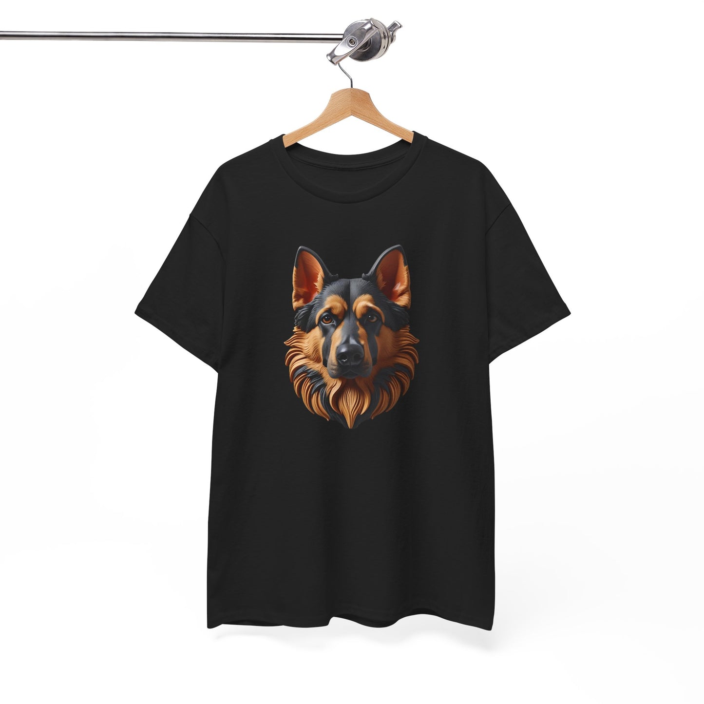 German Shepherd Lover Tee With 3D Design, Unisex Cotton Shirt, Dog T-Shirt, Pet Lovers Gift, Animal Enthusiast Apparel