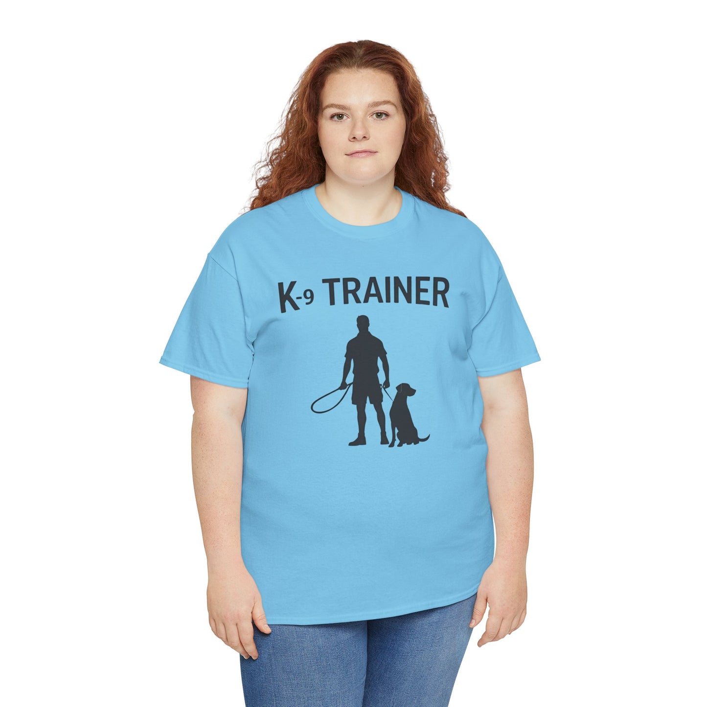 K-9 Trainer Heavy Cotton T-Shirt, Dog Owner Gift, Police Dog Shirt, Animal Enthusiast Apparel, Casual Style Tee