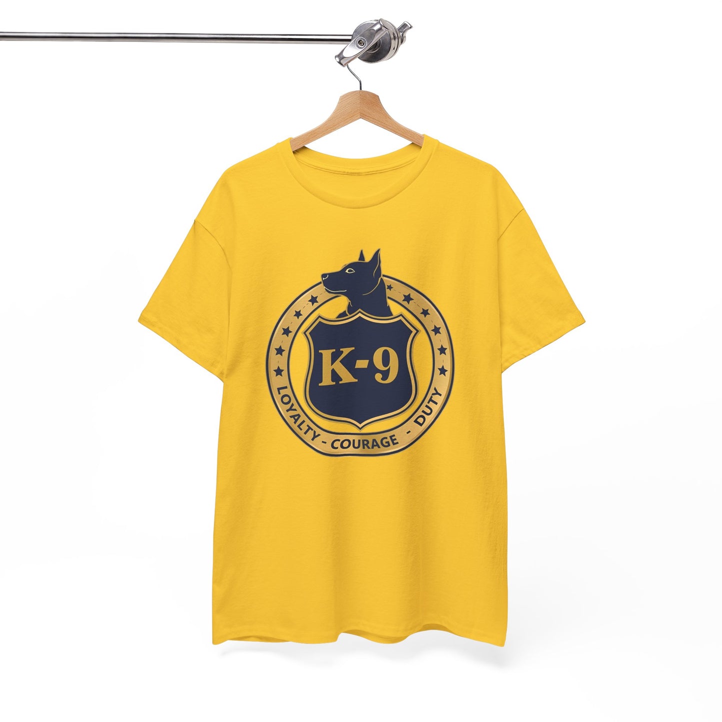 K-9 Police Unisex Heavy Cotton Tee - Loyalty Courage Duty | Dog Lover Gift, Law Enforcement Apparel, Dog Training Shirt