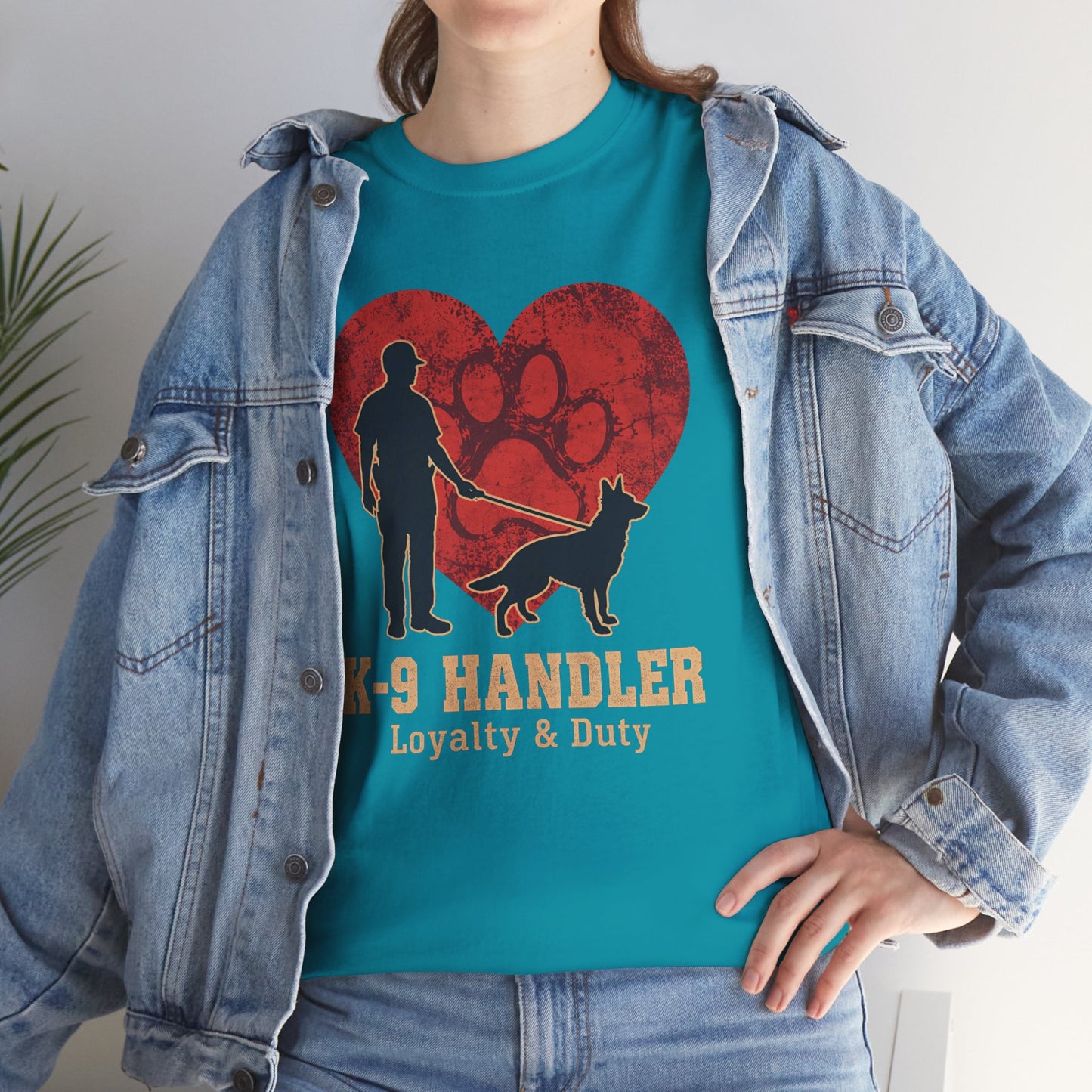 K-9 Handler Heart Tee - Loyalty & Duty, Dog Lover Gift, Pet Owner Apparel
