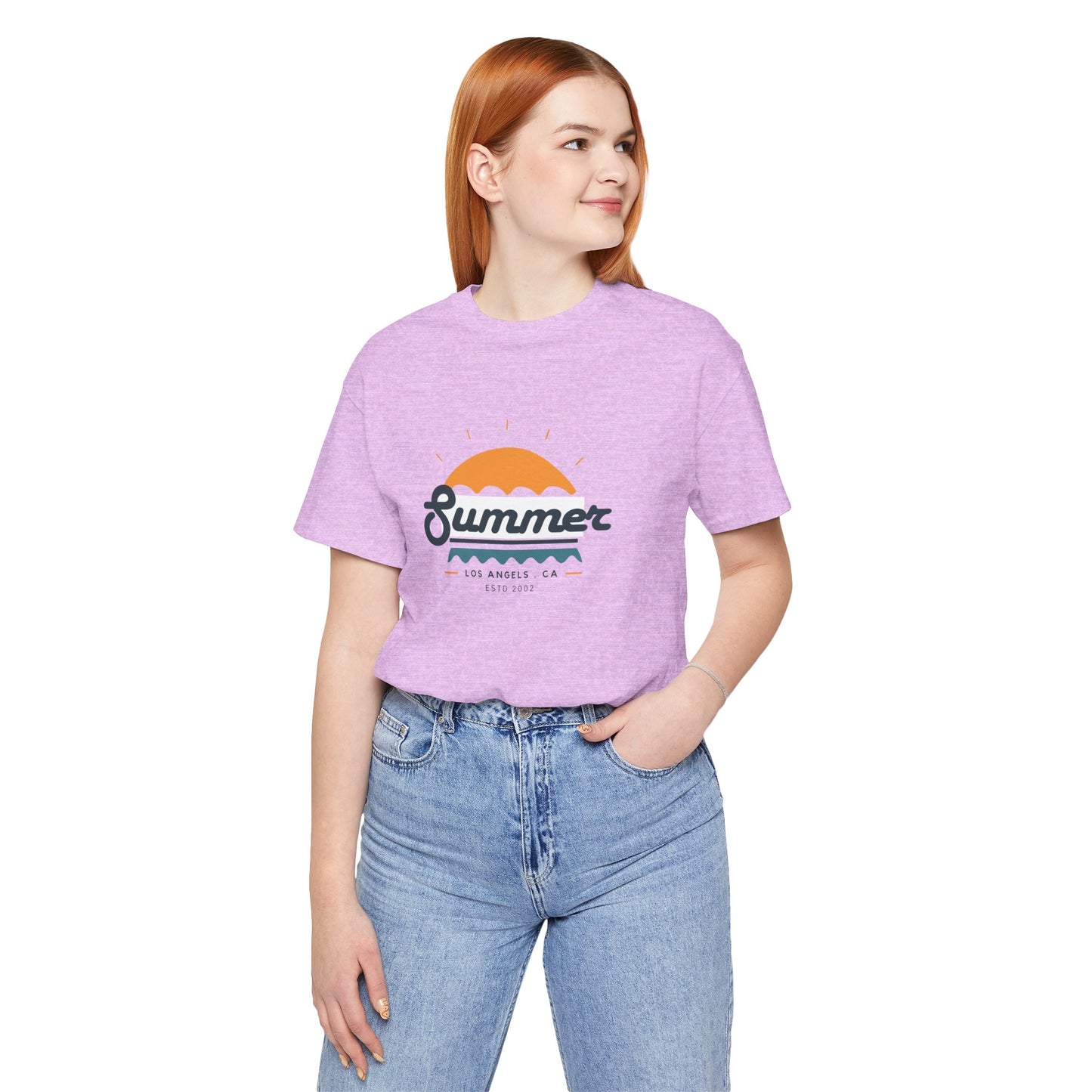Summer Vibes Unisex Jersey Short Sleeve Tee, Beach Shirt, Casual Summer Wear, Gift for Friends, Coastal Adventure Top, LA Style Tee