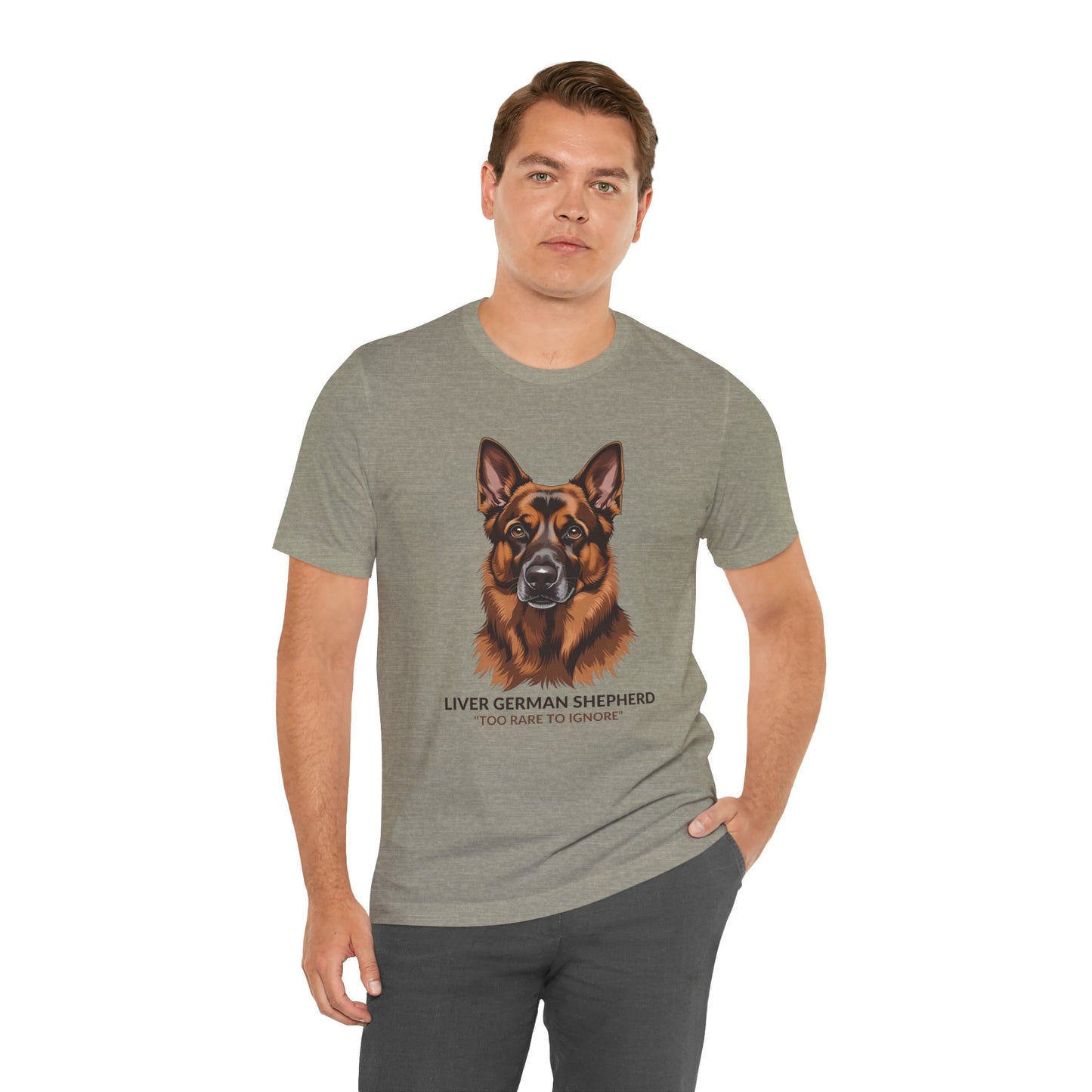 Liver German Shepherd Dog Lover Tee - To Rare To Ignore | Perfect Gift for Pet Owners, Animal Lover Merchandise, Casual Wear, Unique Dog Shirt