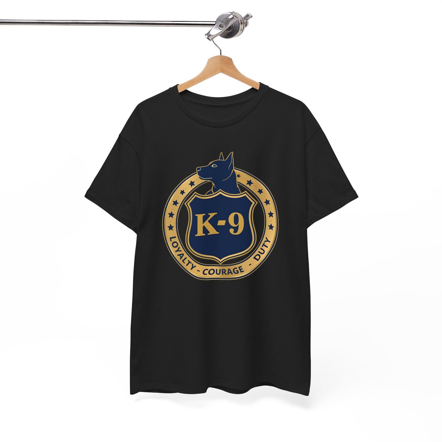 K-9 Police Unisex Heavy Cotton Tee - Loyalty Courage Duty | Dog Lover Gift, Law Enforcement Apparel, Dog Training Shirt