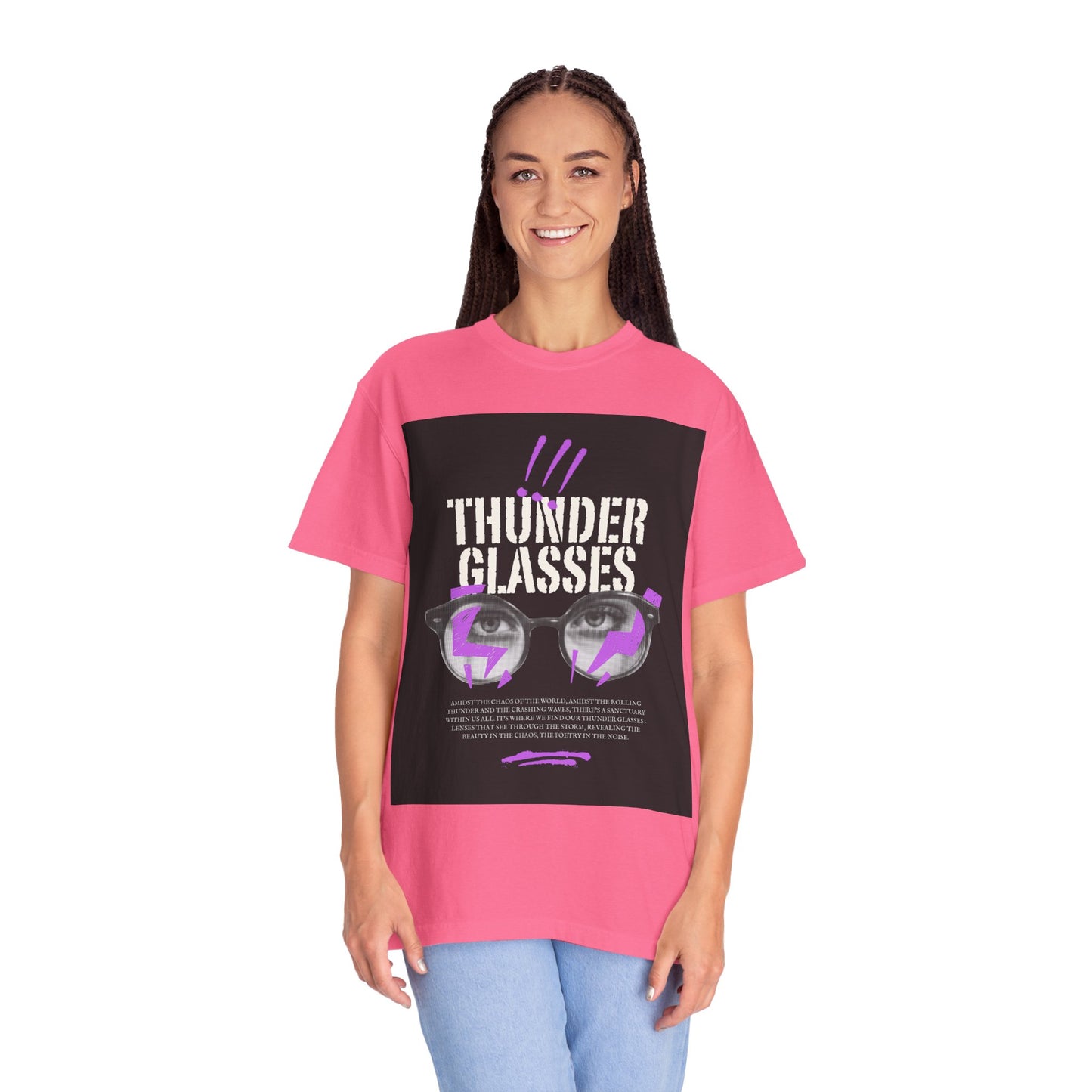 Thunder Glasses Unisex T-Shirt | Retro Graphic Tee for Music Lovers, Gift for Birthdays, Festivals, Unisex Style, Casual Wear