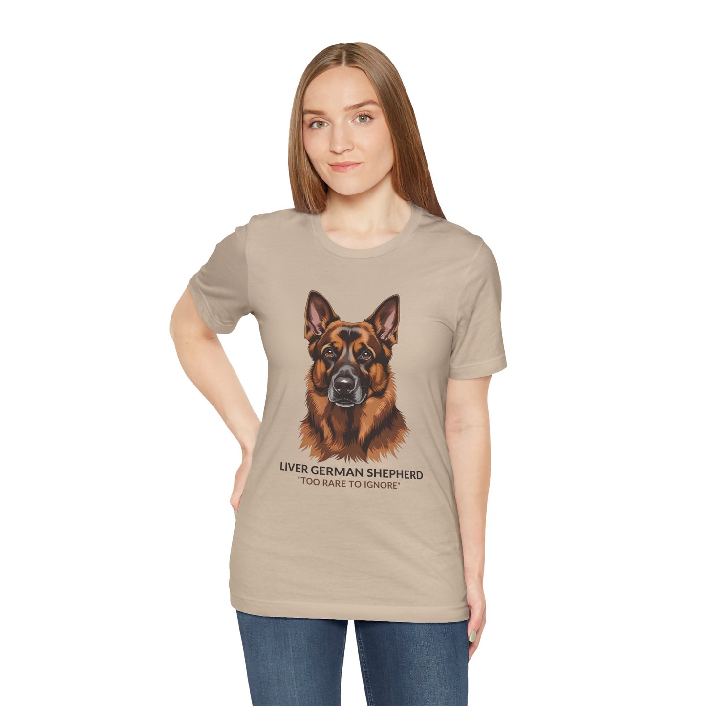 Liver German Shepherd Dog Lover Tee - To Rare To Ignore | Perfect Gift for Pet Owners, Animal Lover Merchandise, Casual Wear, Unique Dog Shirt