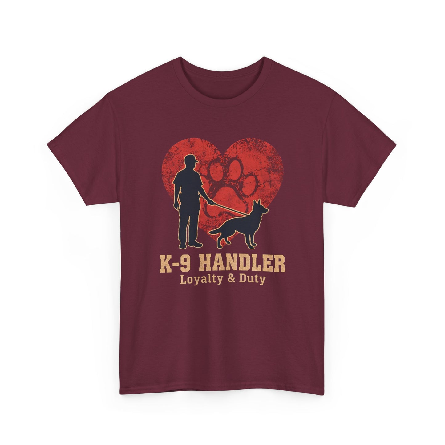 K-9 Handler Heart Tee - Loyalty & Duty, Dog Lover Gift, Pet Owner Apparel
