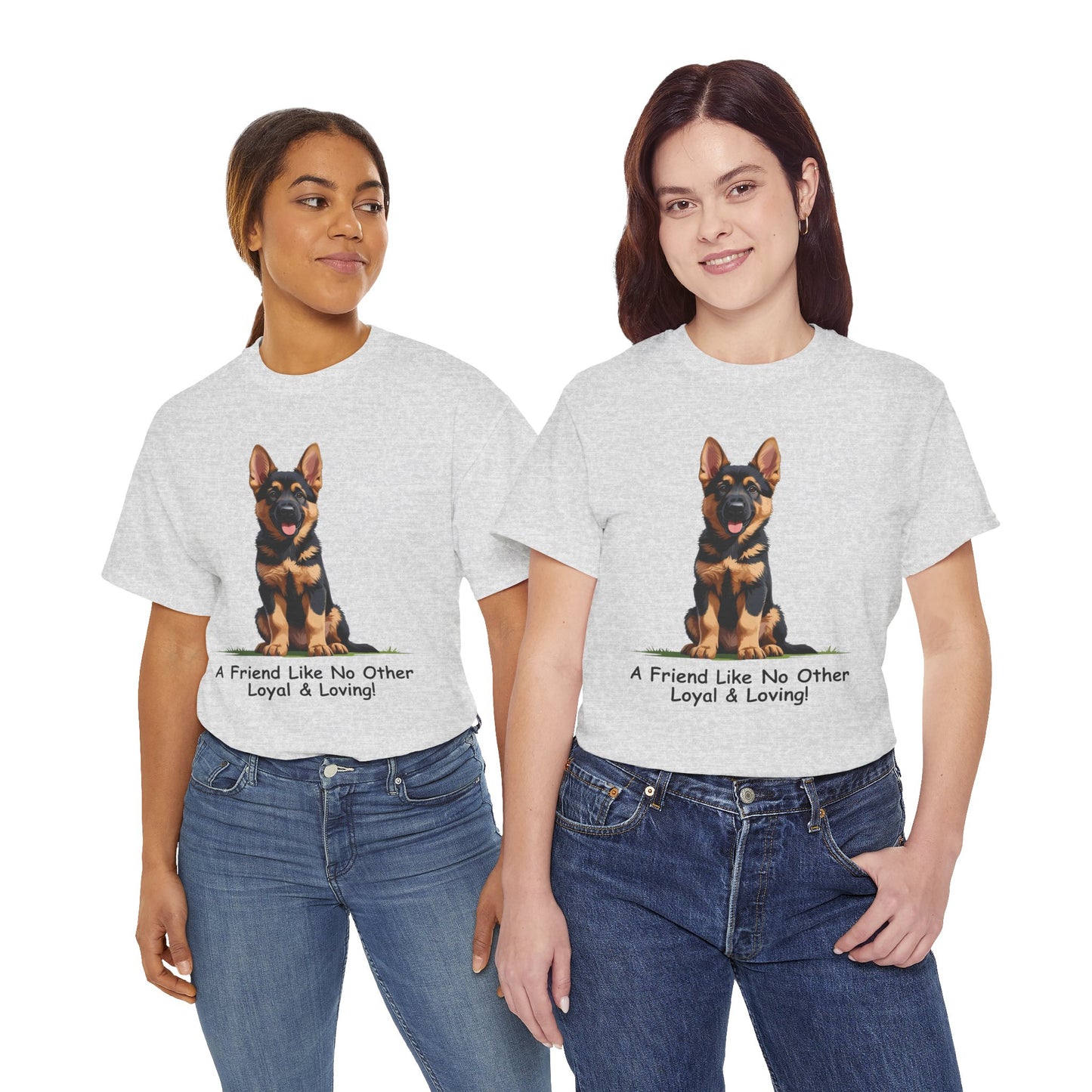 Adorable German Shepherd Puppy Lover Tee: A Friend Like No Other, Dog Owner Gift, Dog Mom Shirt, Gifts for Animal Lovers, Unisex Cotton T-shirt