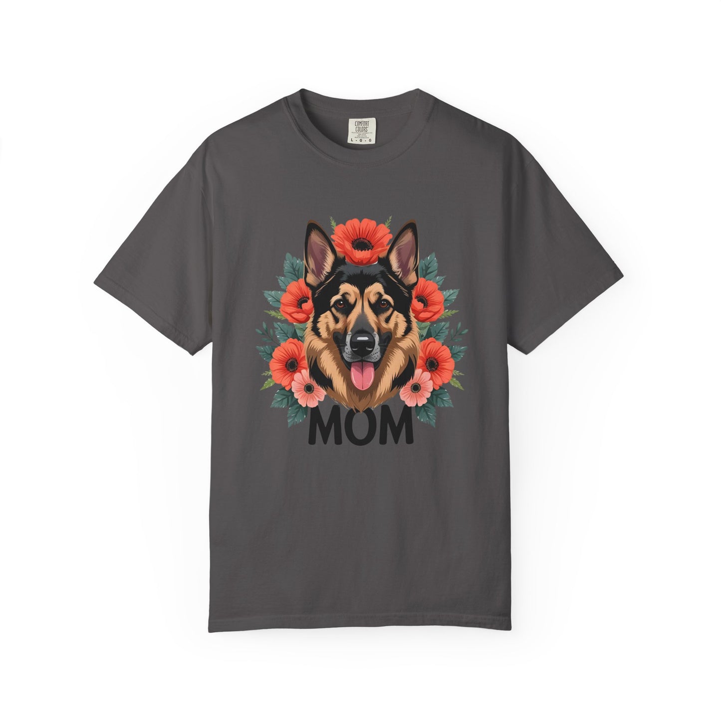 Floral German Shepherd Dog Mom T-Shirt, Perfect Gift for Dog Lovers, Mother’s Day, Birthday, Casual Wear, Comfortable Everyday Tee