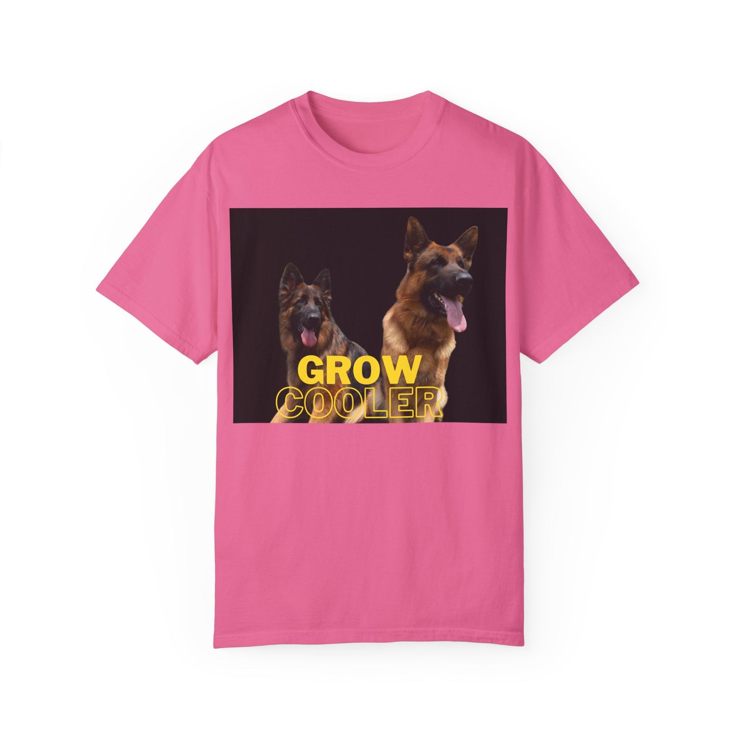 Unisex Dog Lover T-Shirt With Two German Shepherds and Caption Grow Cooler