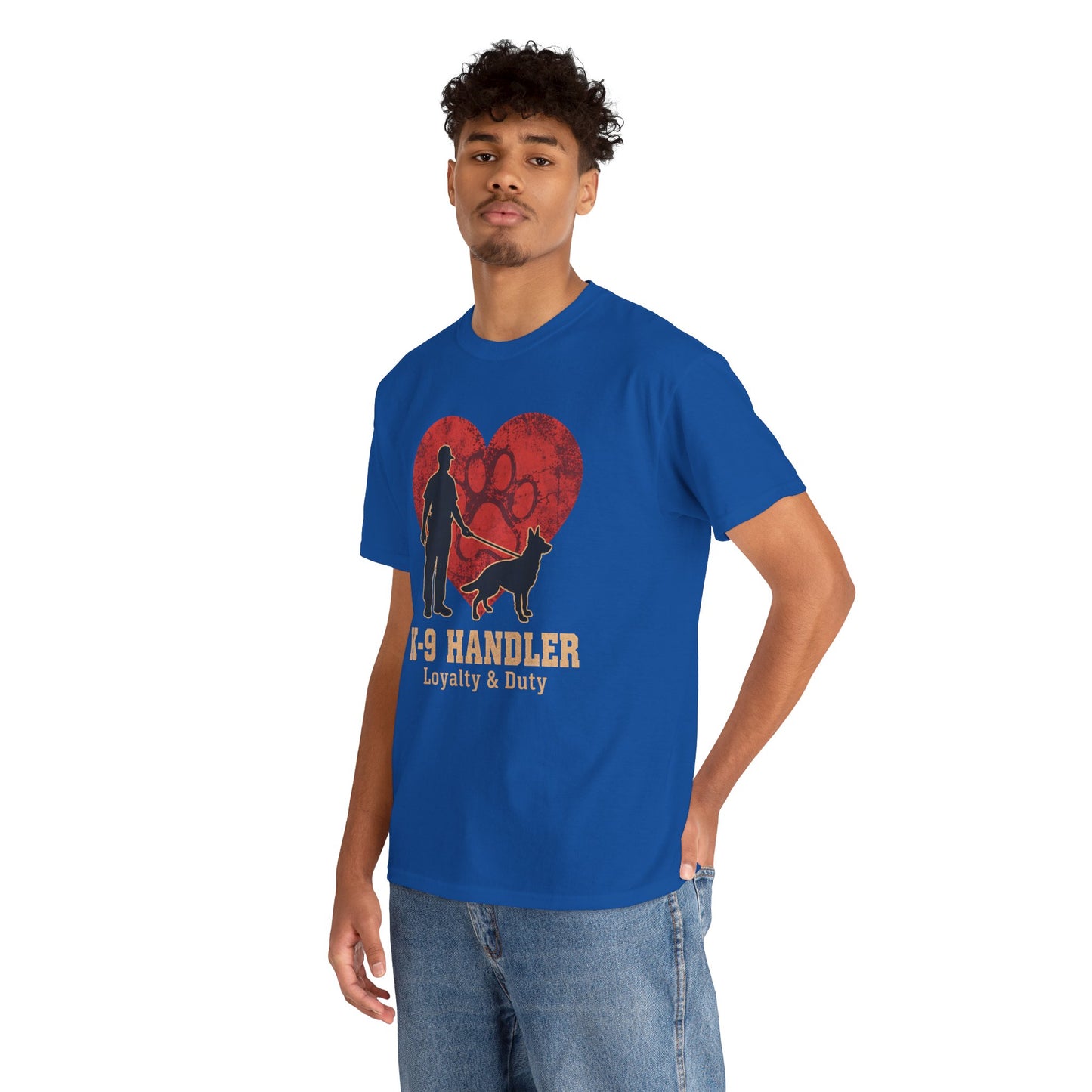 K-9 Handler Heart Tee - Loyalty & Duty, Dog Lover Gift, Pet Owner Apparel