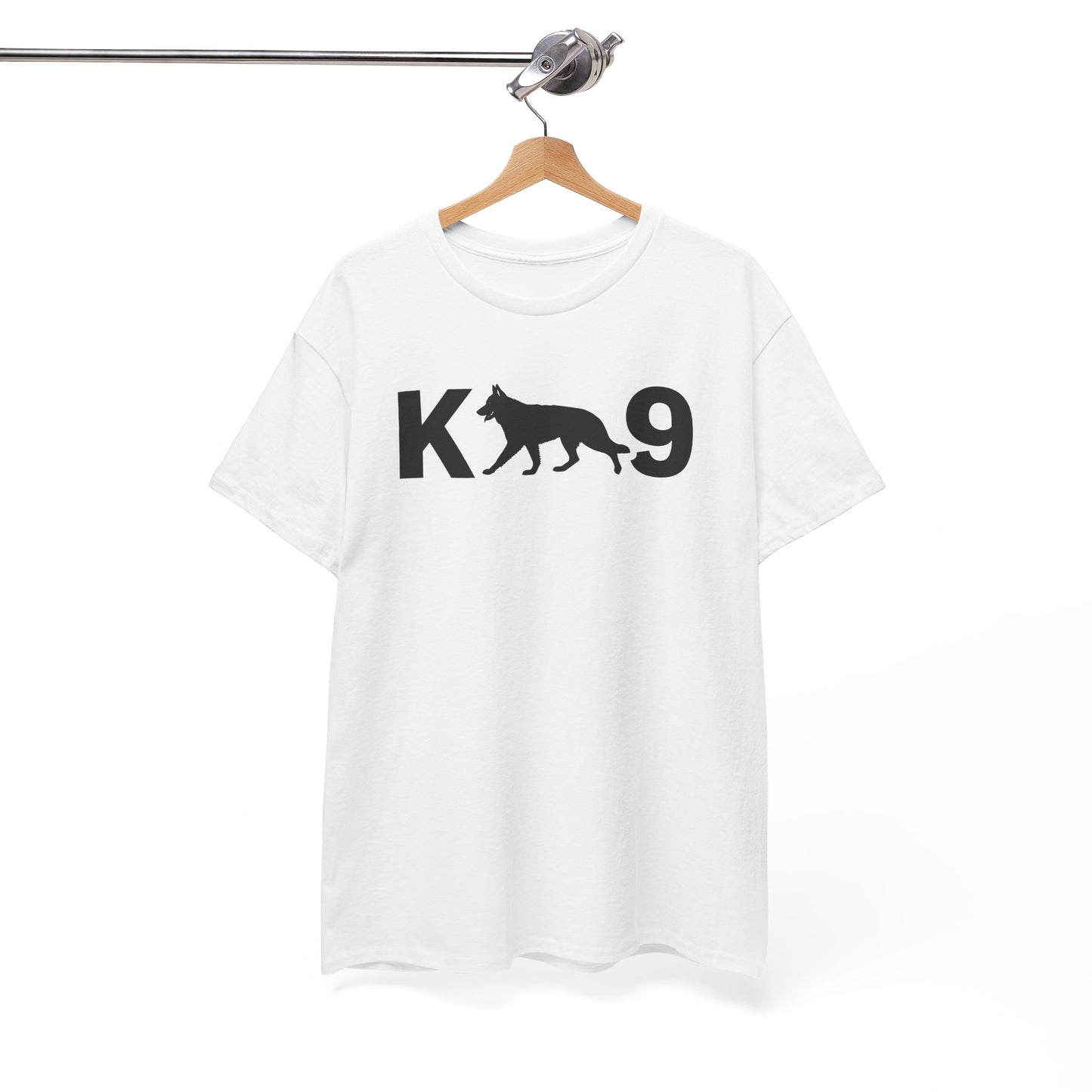 Black German Shepherd K9 Unisex Heavy Cotton Tee - Perfect for Dog Lovers, Pet Owners