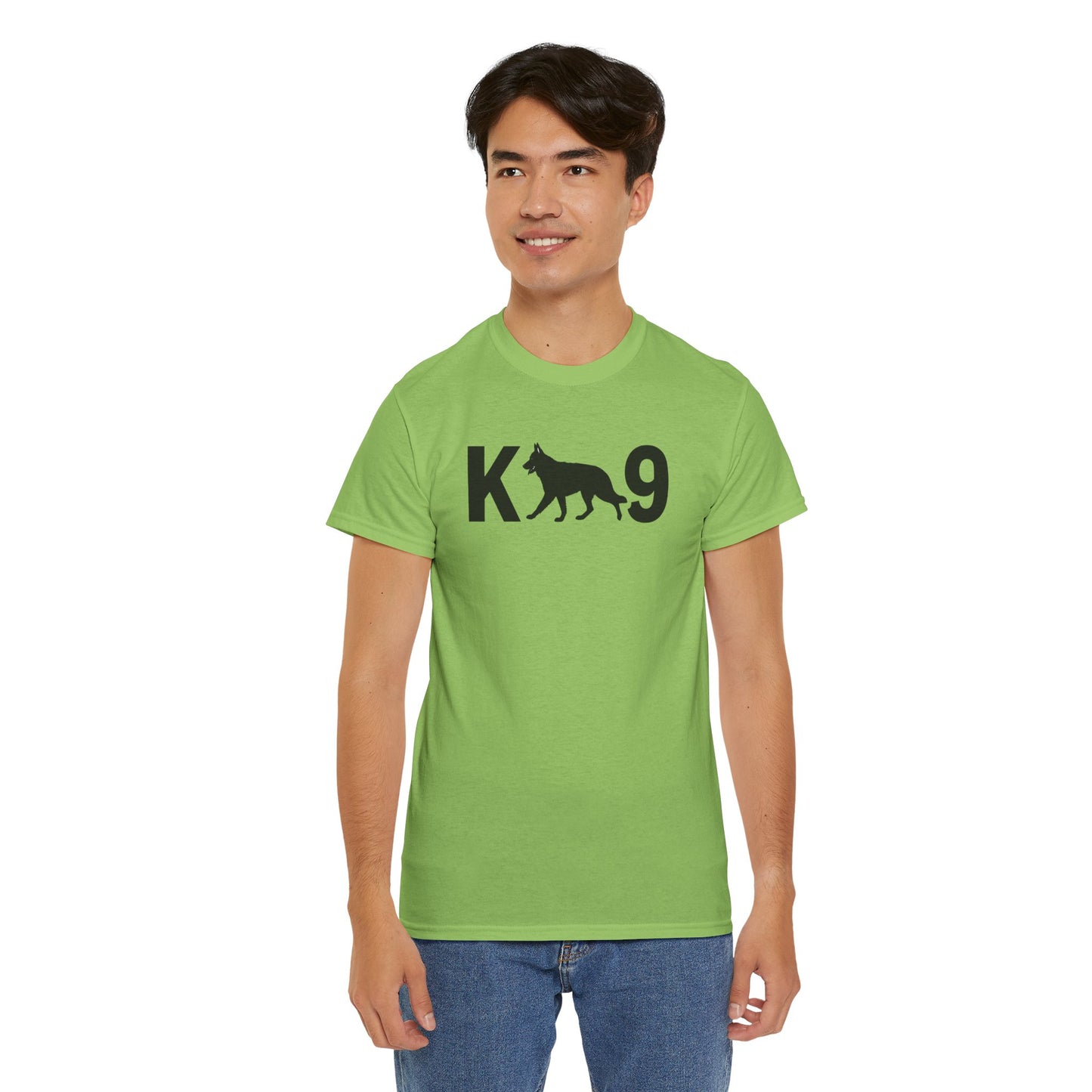 Black German Shepherd K9 Unisex Heavy Cotton Tee - Perfect for Dog Lovers, Pet Owners