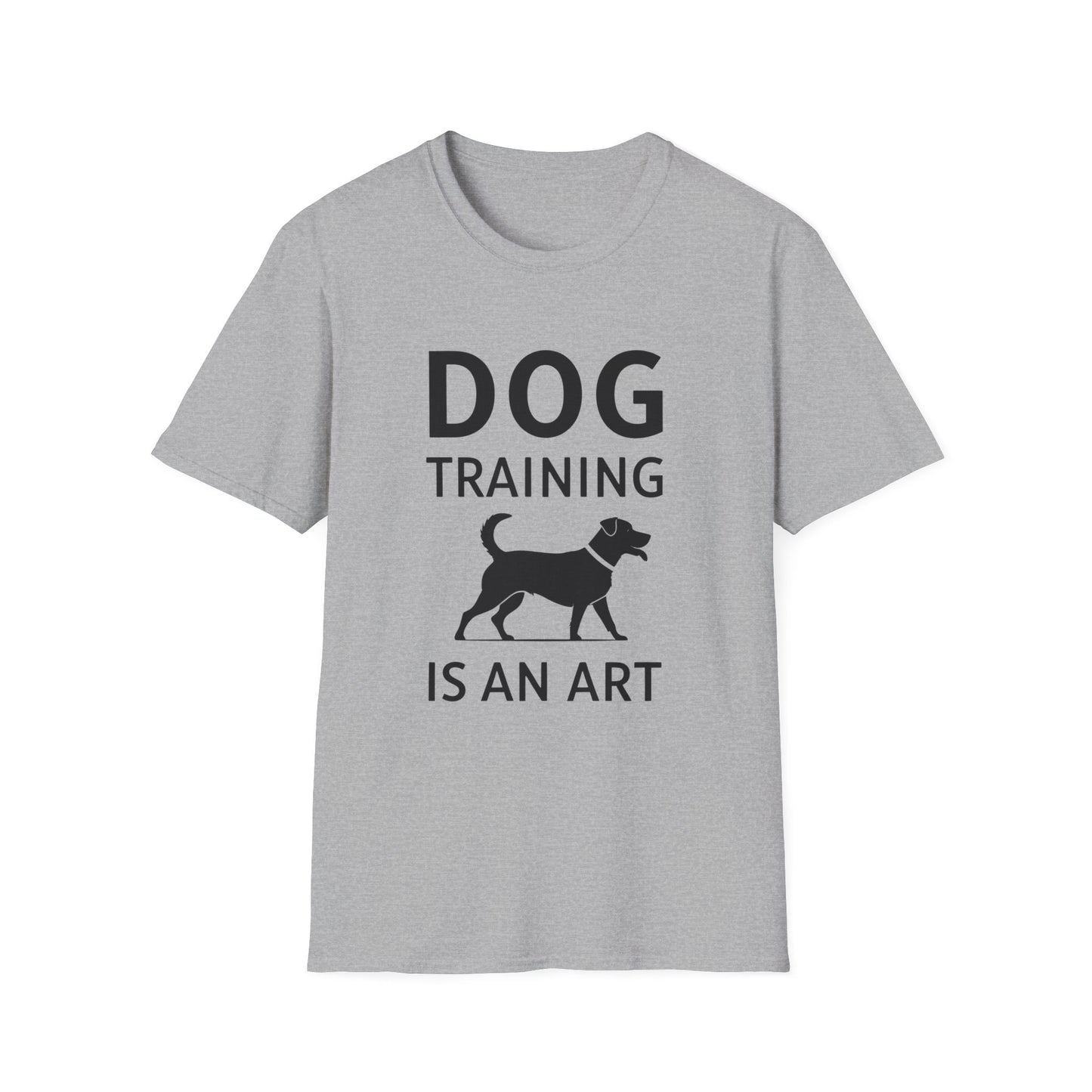 Dog Training is an Art Unisex Softstyle T-Shirt, Dog Lover Gift, Pet Training Apparel, Dog Owner Tee, Casual Wear, Gift for Dog Trainers