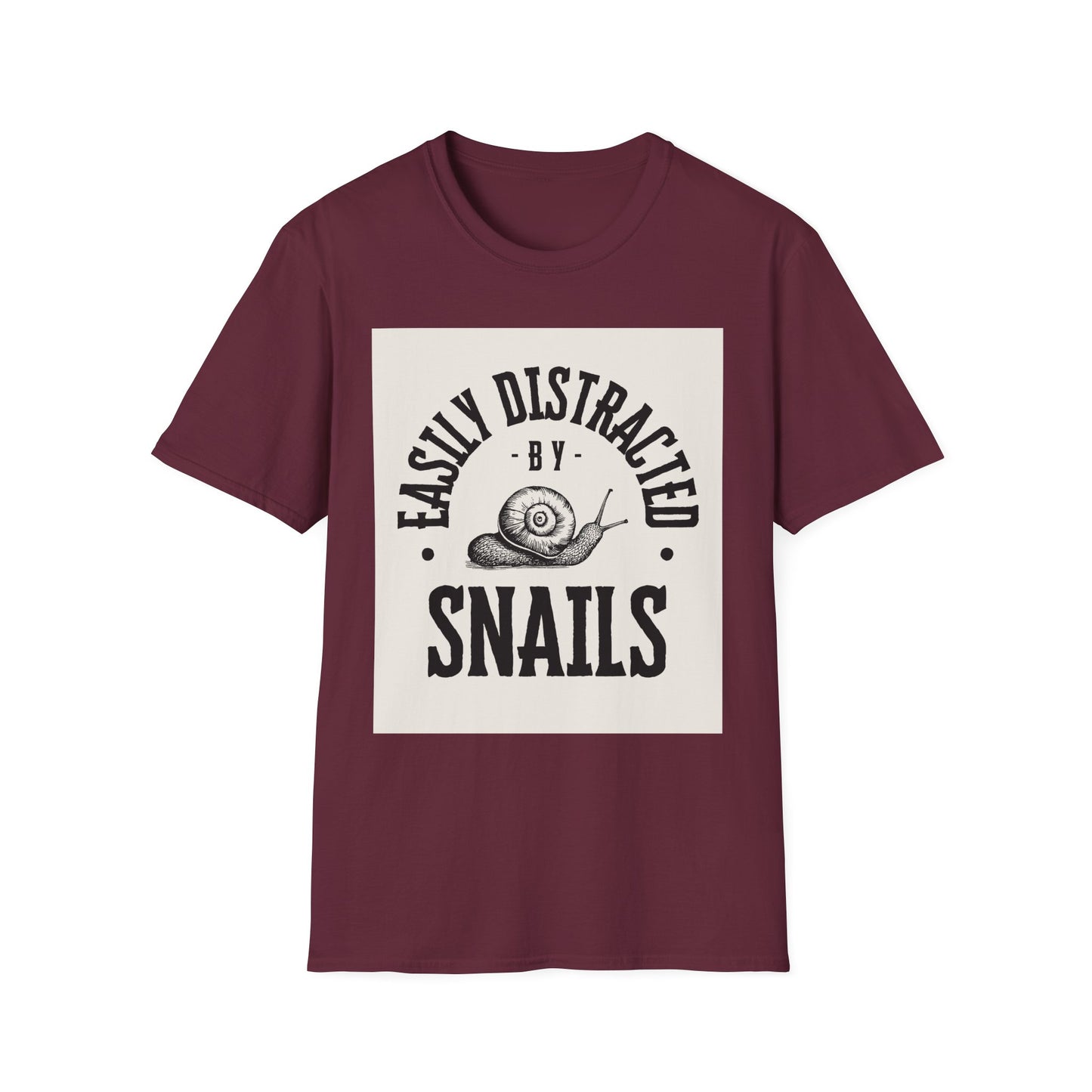 Easily Distracted by Snails Vintage T-Shirt, Funny Snail Tee, Gift for Nature Lovers, Humorous Graphic Shirt, Cute Casual Wear