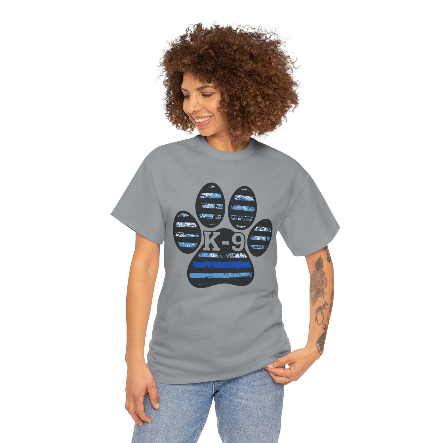 K-9 Paw Print Tee – Unisex Cotton Tee for Dog Lovers, Pet Owners, Animal Rescue Supporters