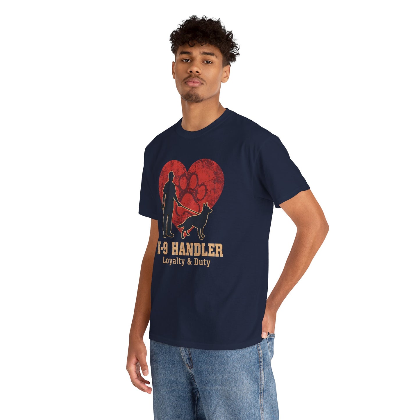 K-9 Handler Heart Tee - Loyalty & Duty, Dog Lover Gift, Pet Owner Apparel
