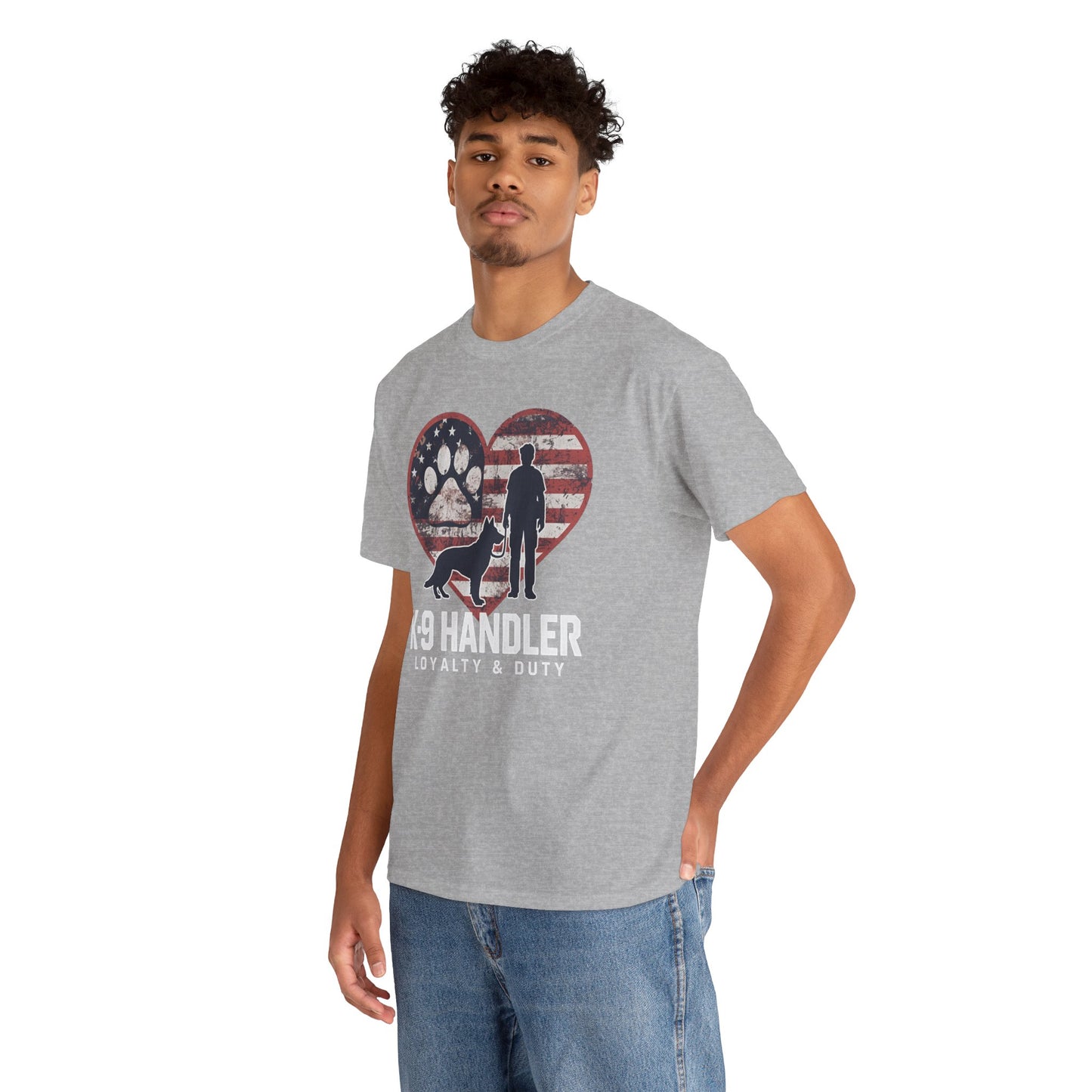 K-9 Handler Heart Tee | Loyalty & Duty T-Shirt | Dog Lover Gift, Police Support Shirt