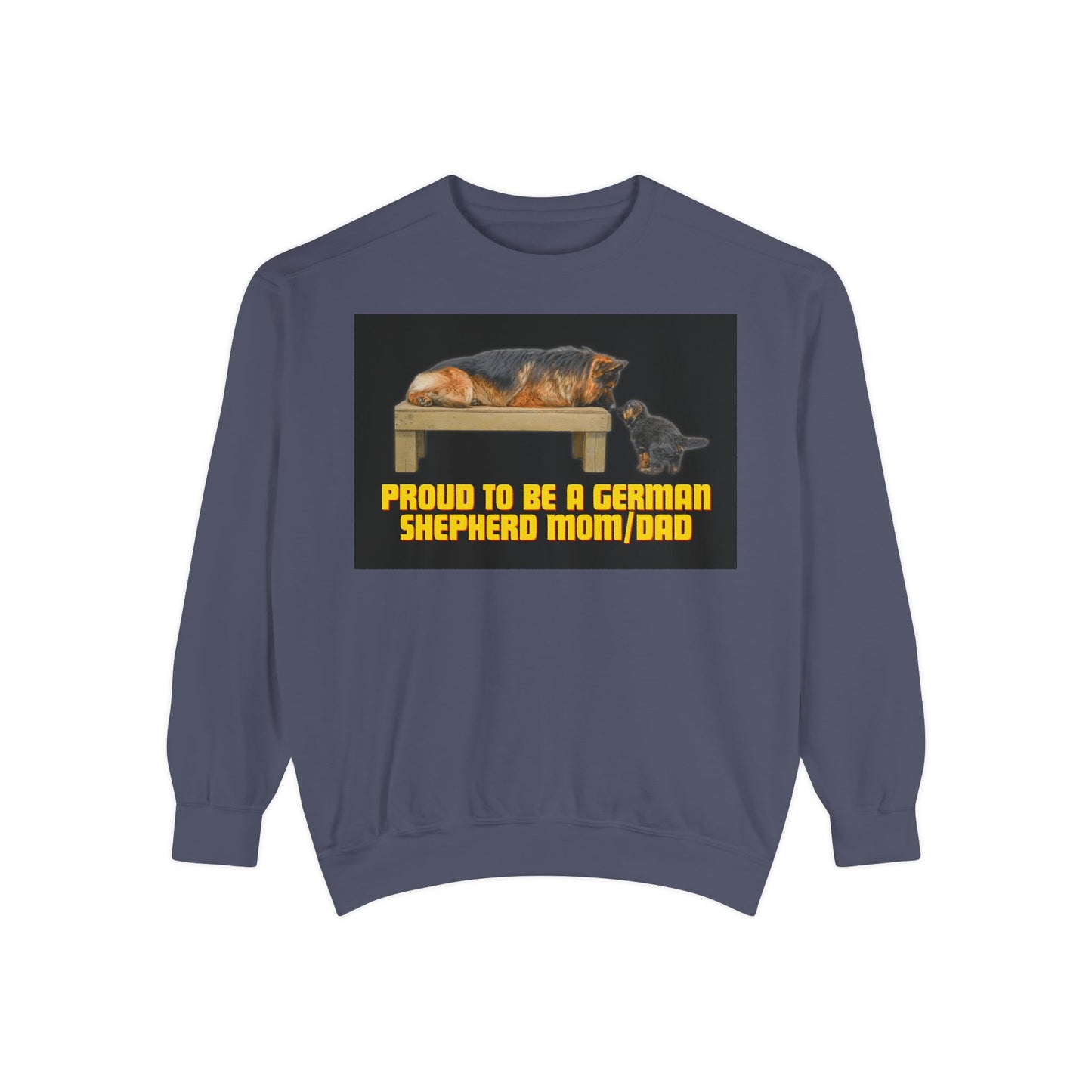 Unisex Proud German Shepherd Mom/Dad Sweatshirt - Garment-Dyed