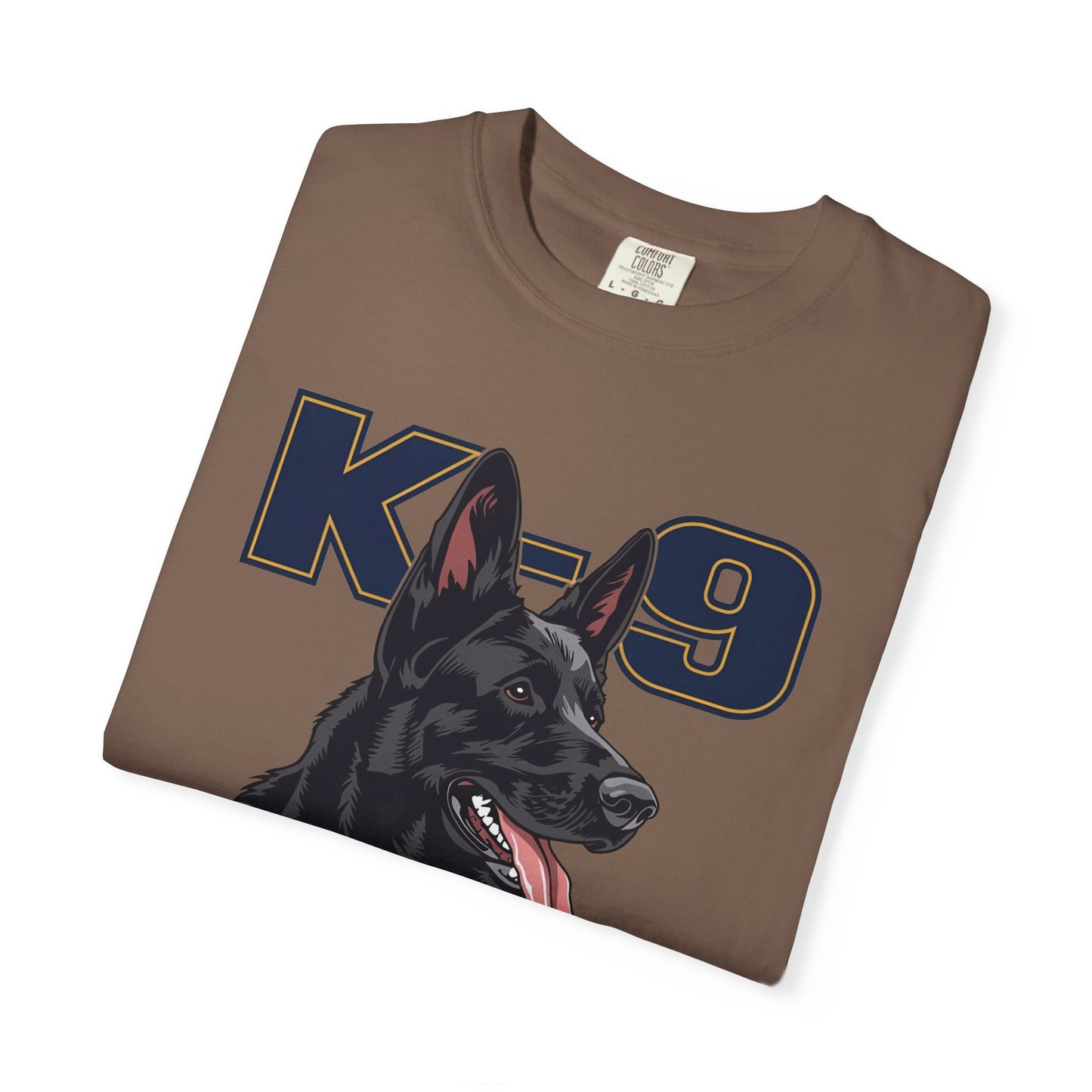 Black German Shepherd K-9 Handler T-Shirt, Garment-Dyed Unisex Tee for Dog Lovers