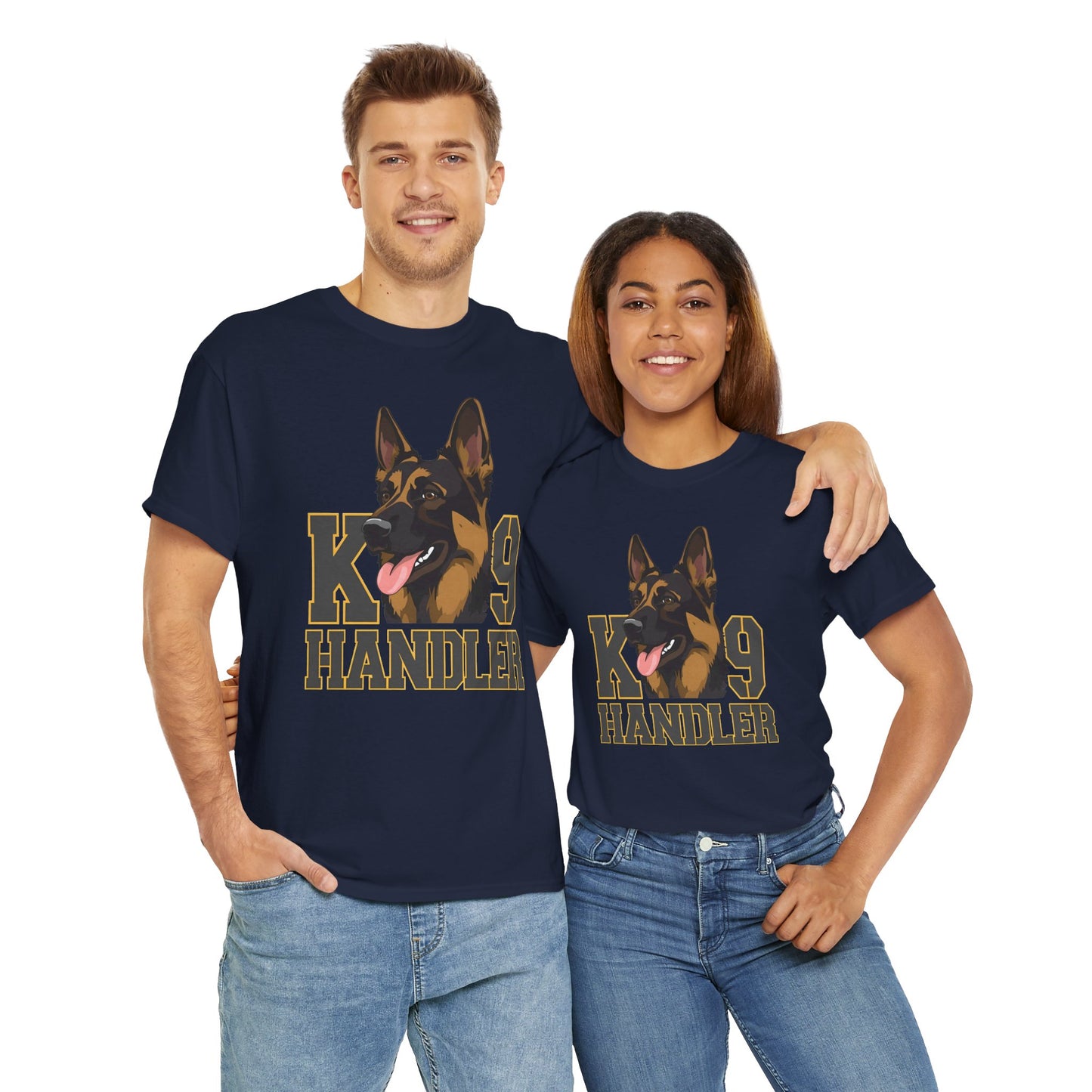 German Shepherd K9 Handler Tee, Perfect for Dog Lovers, Gift for Pet Owners, Unisex Cotton T-Shirt