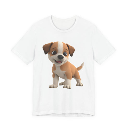 Cute Dog 3D Graphic Tee, Fun Animal Shirt, Dog Lover Gift, Playful Fashion Statement