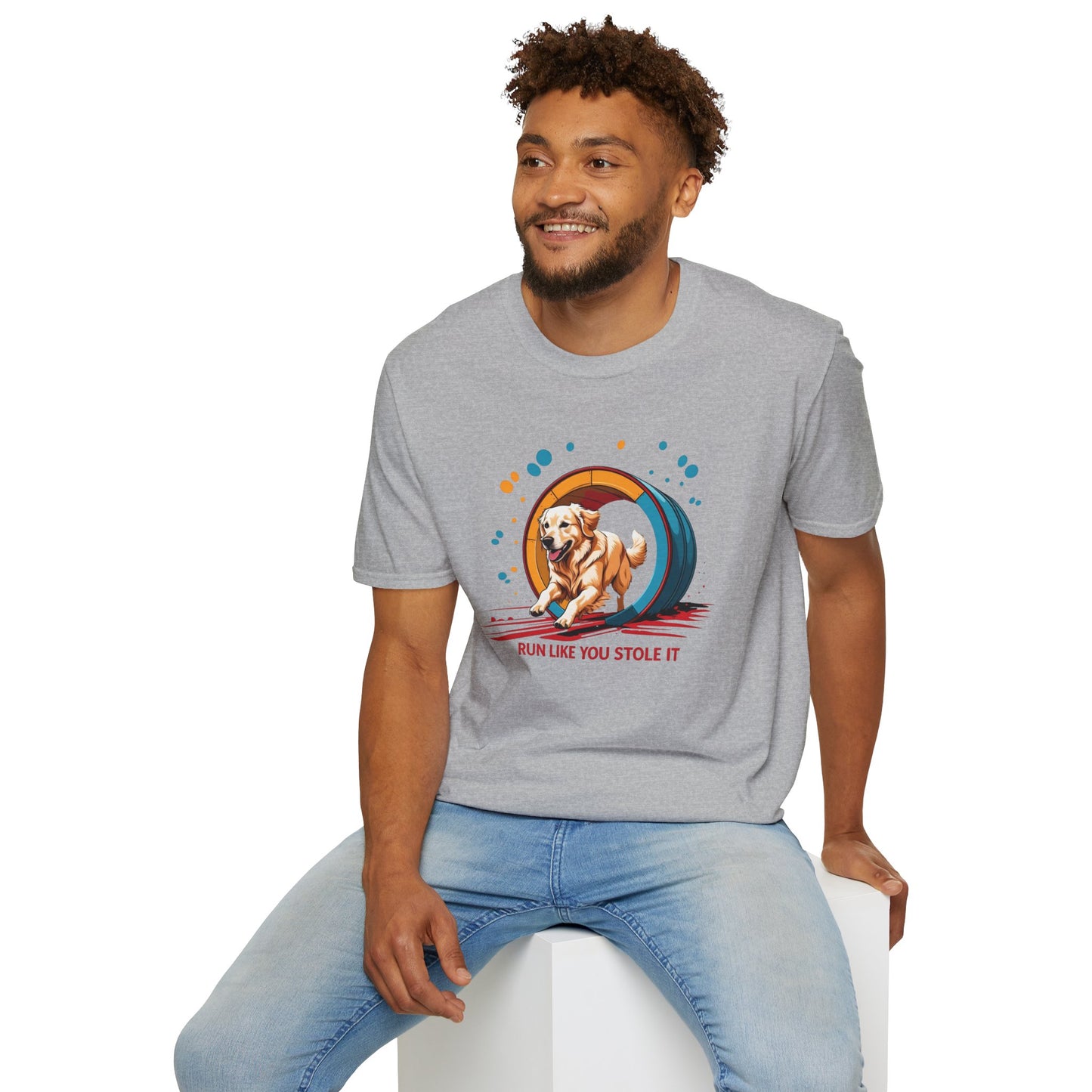 Dog Agility T-Shirt - Run Like You Stole It, Perfect for Dog Trainers, Summer Outfits, Fun Casual Wear
