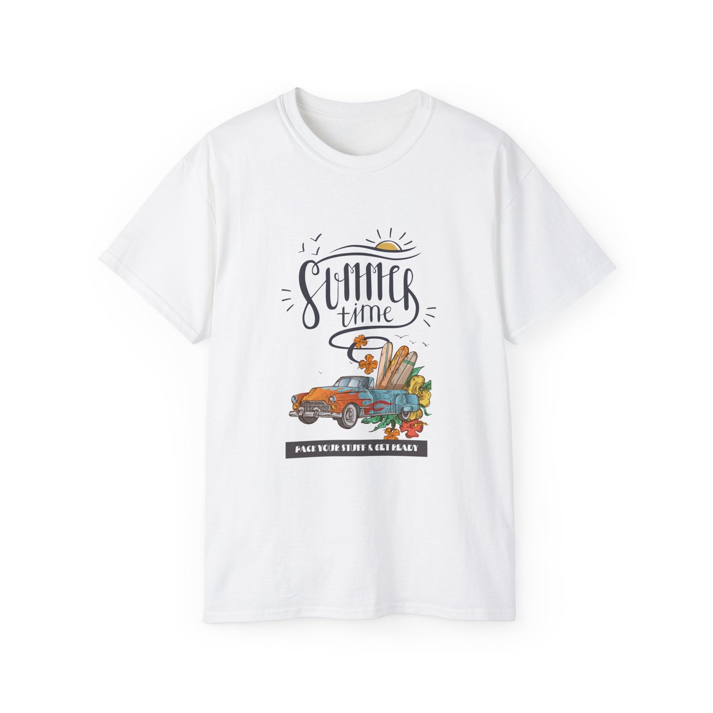 Summer Times Vintage Graphic Tee, Casual Summer Shirt, Beach Day Outfit, Gift for Travel Lovers, Unisex Cotton T-Shirt