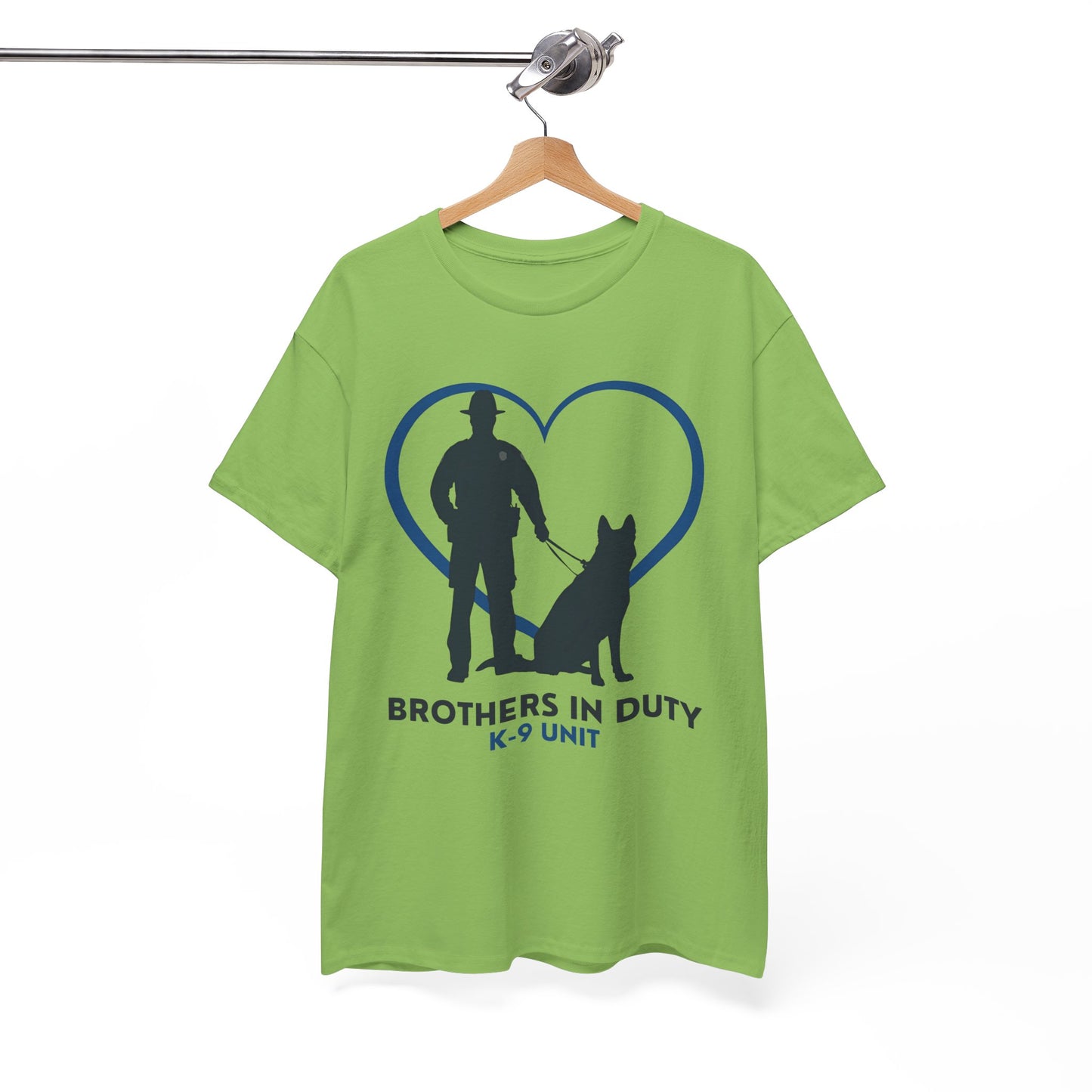 Heartfelt K-9 Unit Tee - Brothers In Duty | Police Officer Gift, Dog Lover Shirt, Law Enforcement Apparel